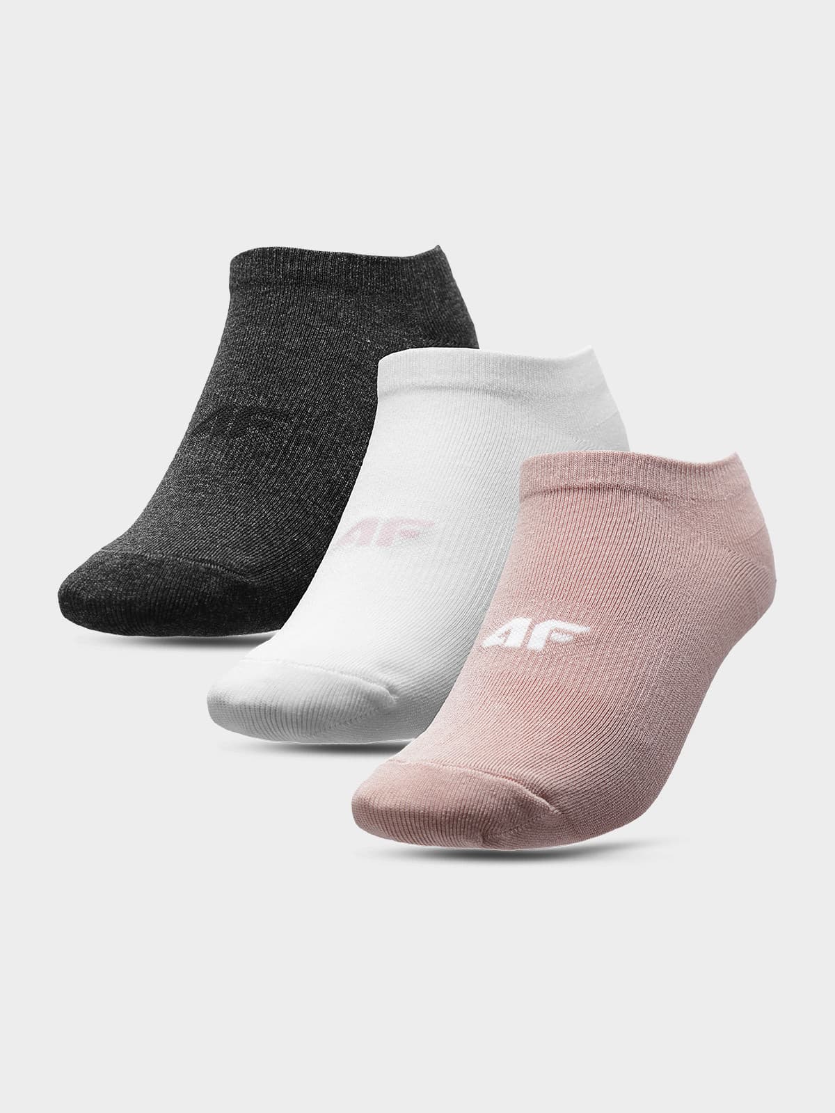4F H4L22-SOD003 PINK+WHITE+MIDDLE GREY MELANGE Ponožky EU 35/38 H4L22-SOD003 PINKWHITEGREY - náhled 1