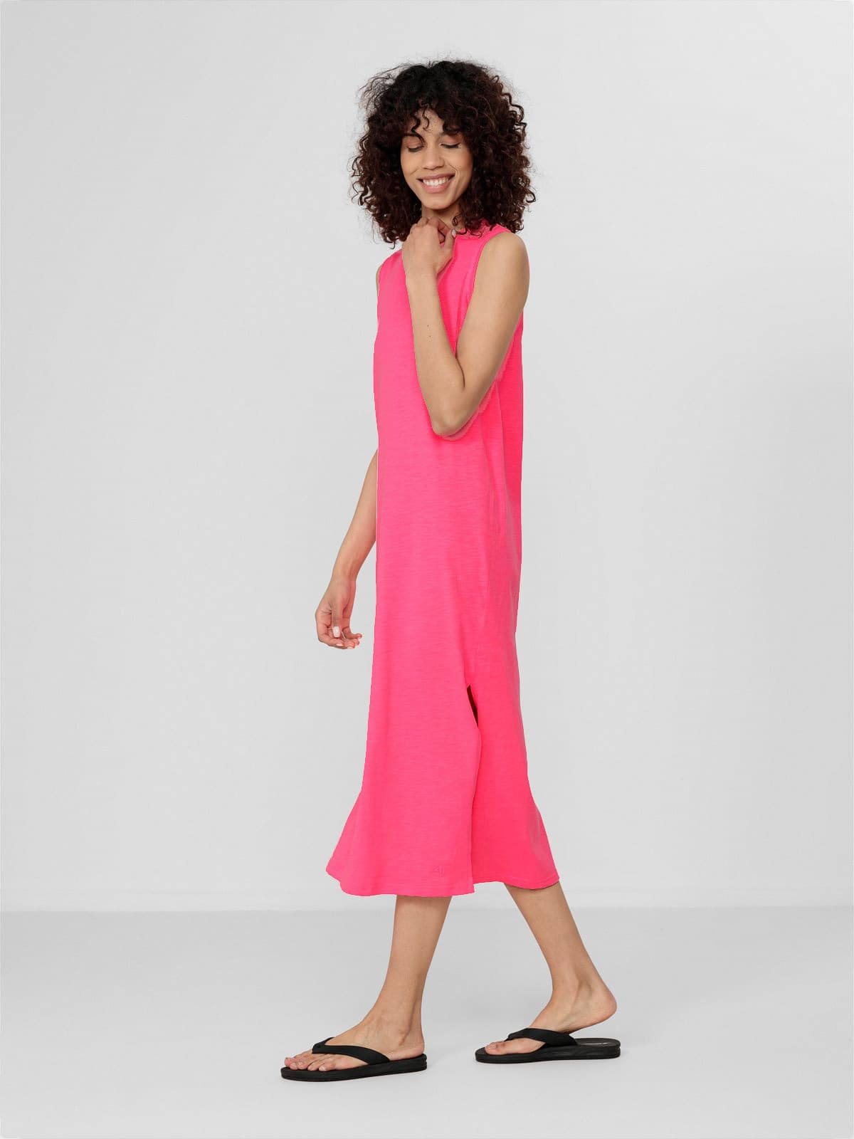 4F H4L22-SUDD017 HOT PINK Dámské šaty US L H4L22-SUDD017 HOT PINK - náhled 1