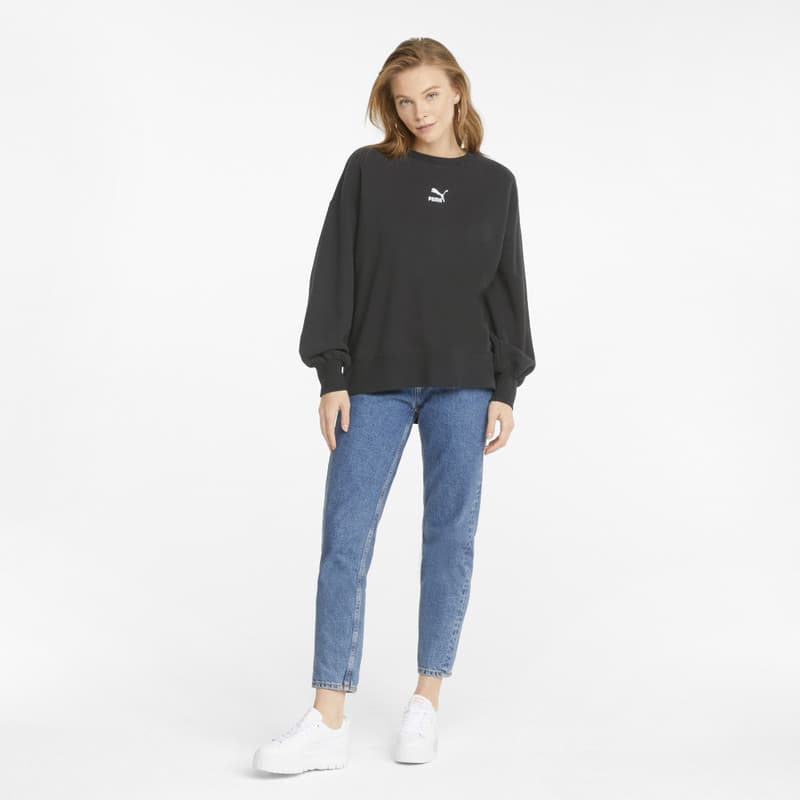 Puma Classics Oversized Crew FL Dámská mikina US L 533512-01 - náhled 5