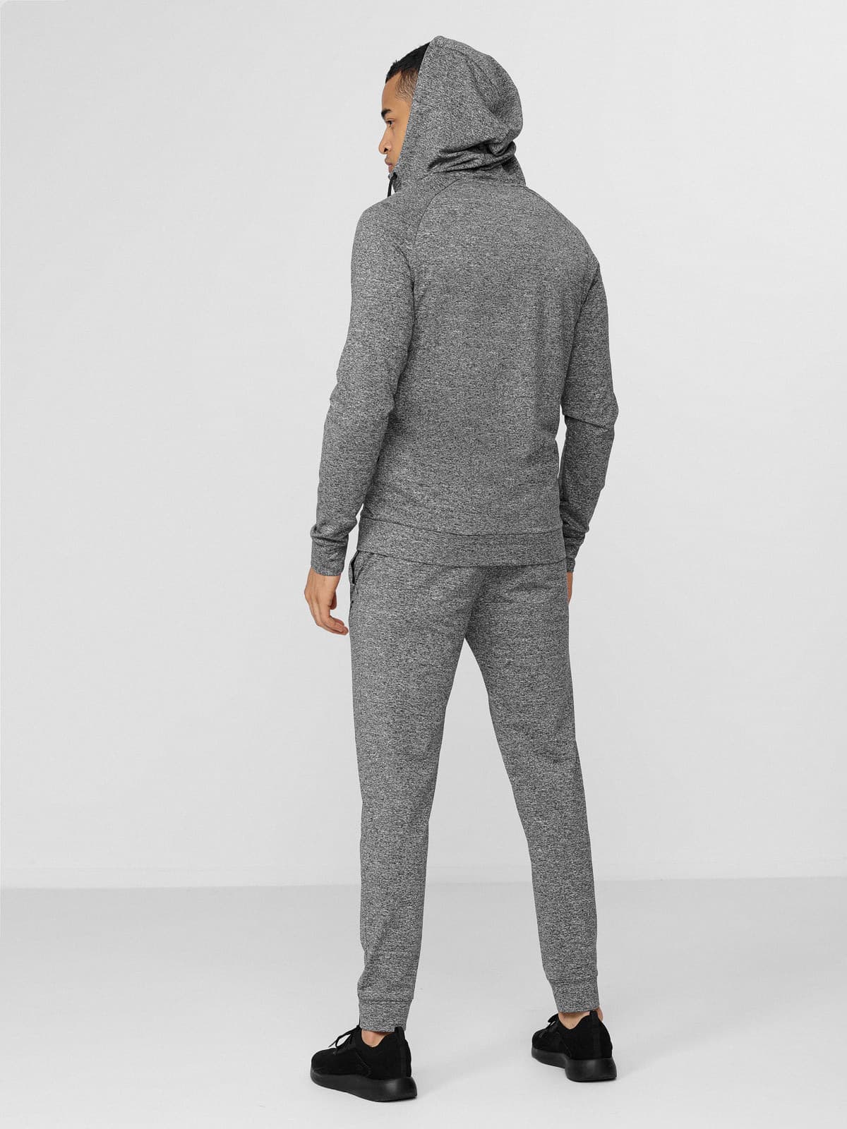 4F H4L22-BLMF350 COLD LIGHT GREY MELANGE Pánská mikina US M H4L22-BLMF350 LIGHT GREY MEL - náhled 4
