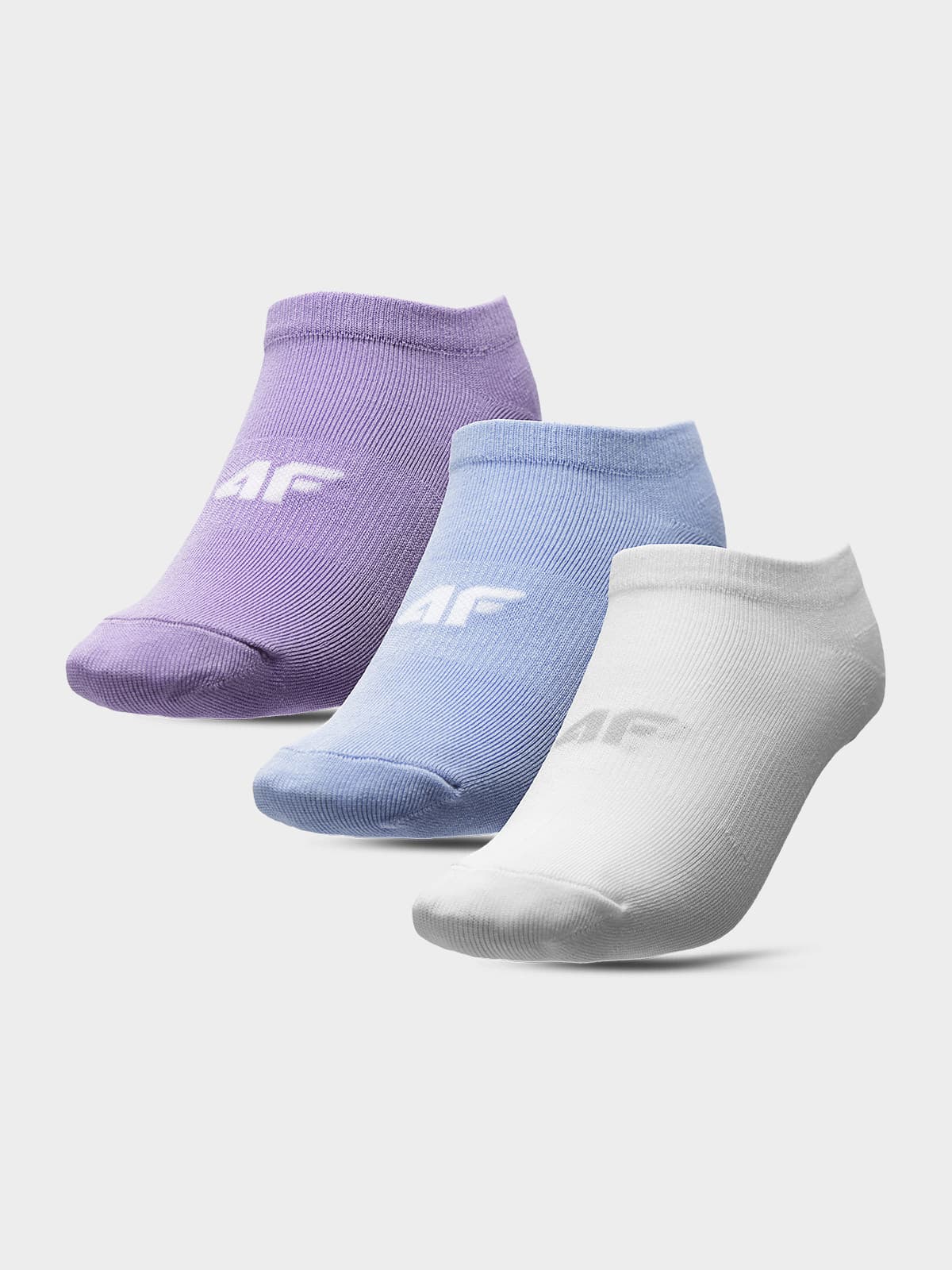 4F HJL22-JSOD003 WHITE MELANGE+LIGHT BLUE+LIGHT VIOLET Ponožky EU