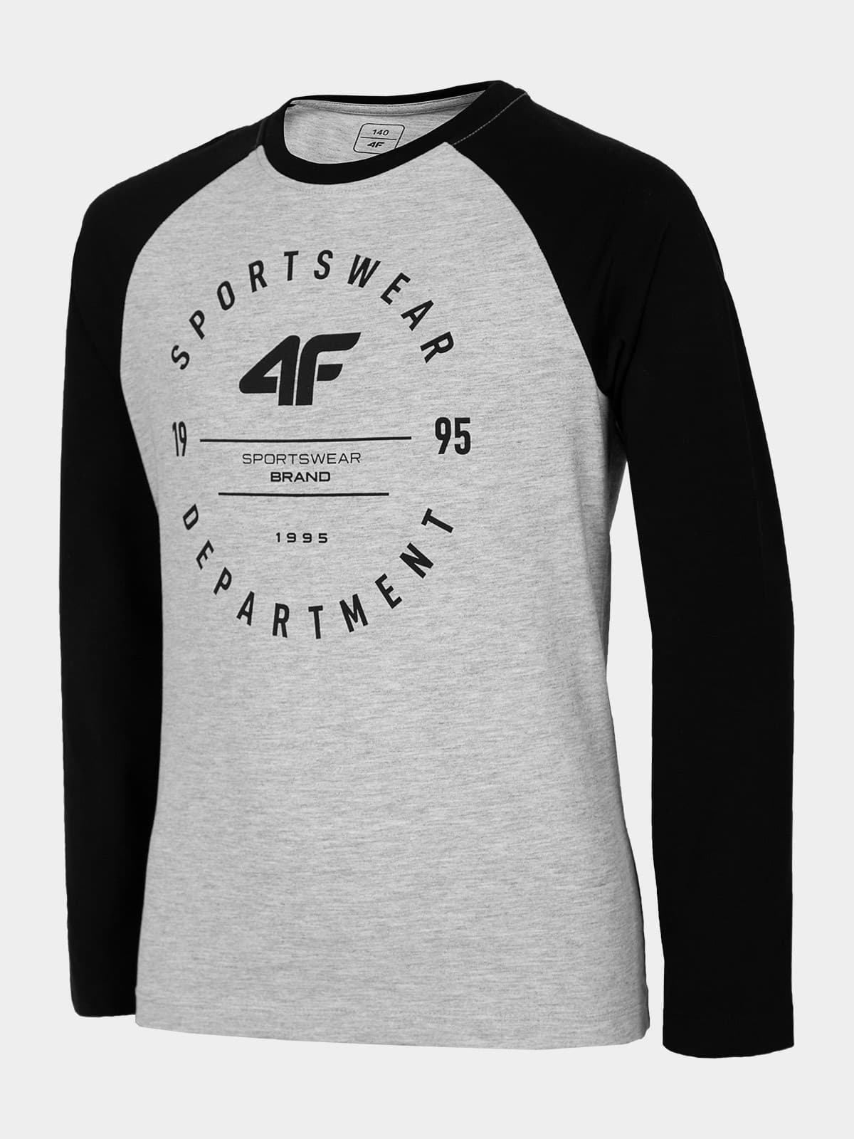 4F HJL22-JTSML001 LIGHT GREY MELANGE Dětské tričko EU 122 HJL22-JTSML001 LIGHT GREY MEL - náhled 1