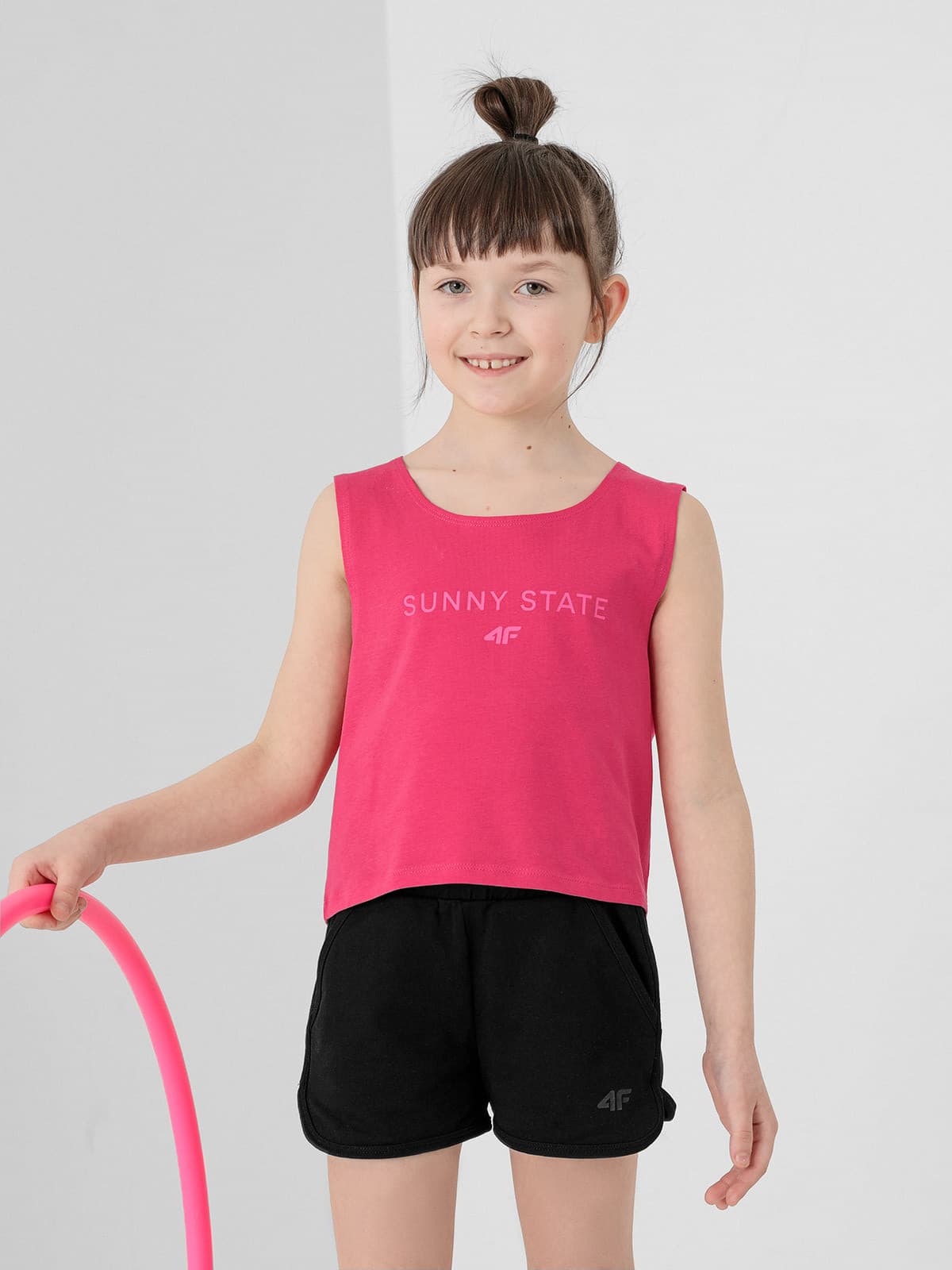 4F HJL22-JTSD012 HOT PINK Dětské tílko EU 122 HJL22-JTSD012 HOT PINK - náhled 3