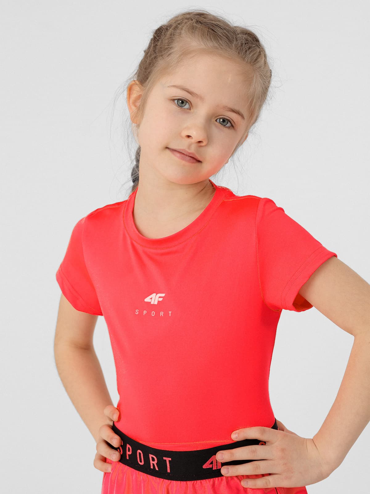 4F HJL22-JTSDF001 CORAL NEON Dětské tričko EU 146/152 HJL22-JTSDF001 CORAL NEON - náhled 3