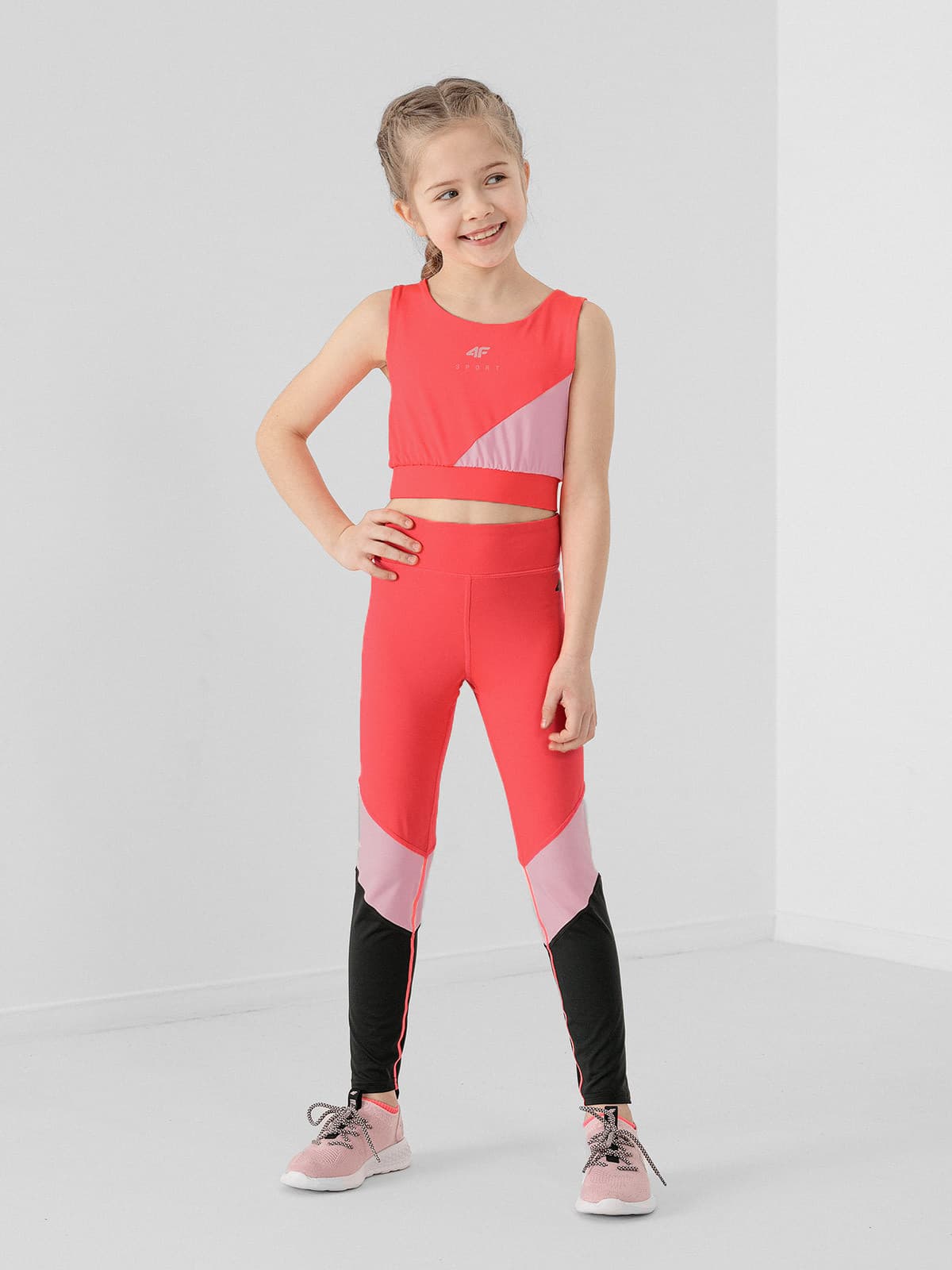 4F HJL22-JSPDF003 MULTICOLOUR NEON Dětské legíny EU 122/128 HJL22-JSPDF003 MULTICO NEON - náhled 3