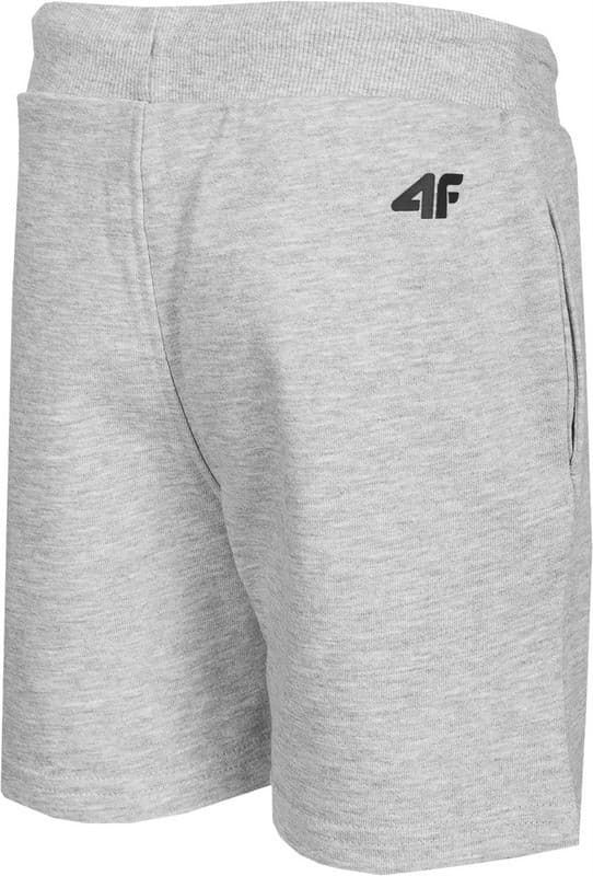 4F HJL22-JSKMD001 COLD LIGHT GREY MELANGE Dětské kraťasy EU 134 HJL22-JSKMD001 LIGHT GREY MEL - náhled 2