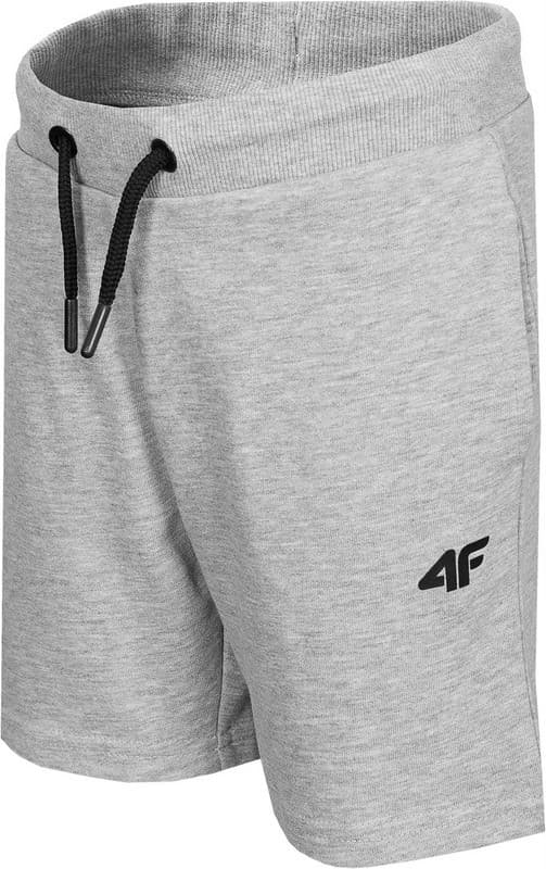 4F HJL22-JSKMD001 COLD LIGHT GREY MELANGE Dětské kraťasy EU 134 HJL22-JSKMD001 LIGHT GREY MEL - náhled 1