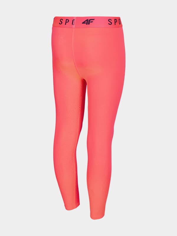 4F HJL22-JSPDF002 CORAL NEON Dětské legíny EU 122/128 HJL22-JSPDF002 CORAL NEON - náhled 2