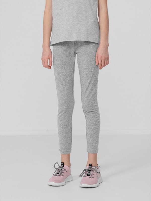 4F HJL22-JLEG001 COLD LIGHT GREY MELANGE Dětské legíny EU 122 HJL22-JLEG001 LIGHT GREY MEL - náhled 4