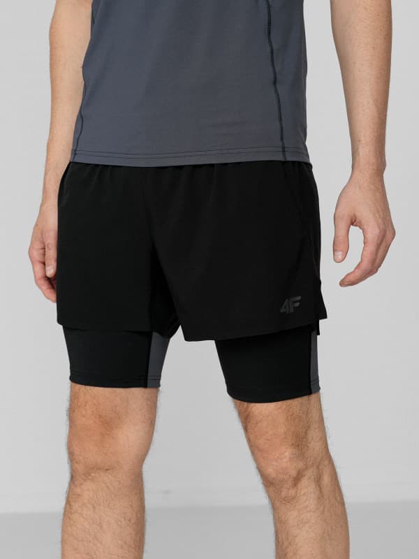 4F H4L22-SPMF010 DEEP BLACK Pánské kraťasové legíny US M H4L22-SPMF010 DEEP BLACK - náhled 4