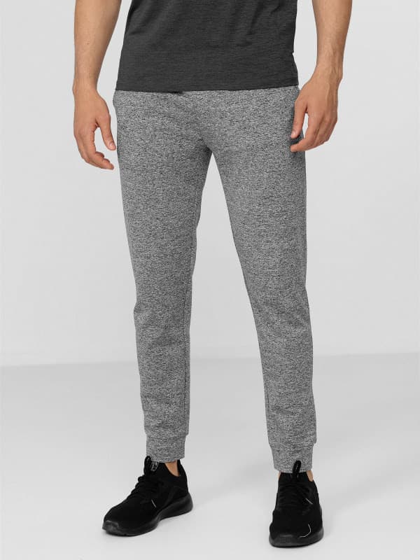 4F H4L22-SPMTR350 COLD LIGHT GREY MELANGE Pánské tepláky US S H4L22-SPMTR350 LIGHT GREY MEL - náhled 4