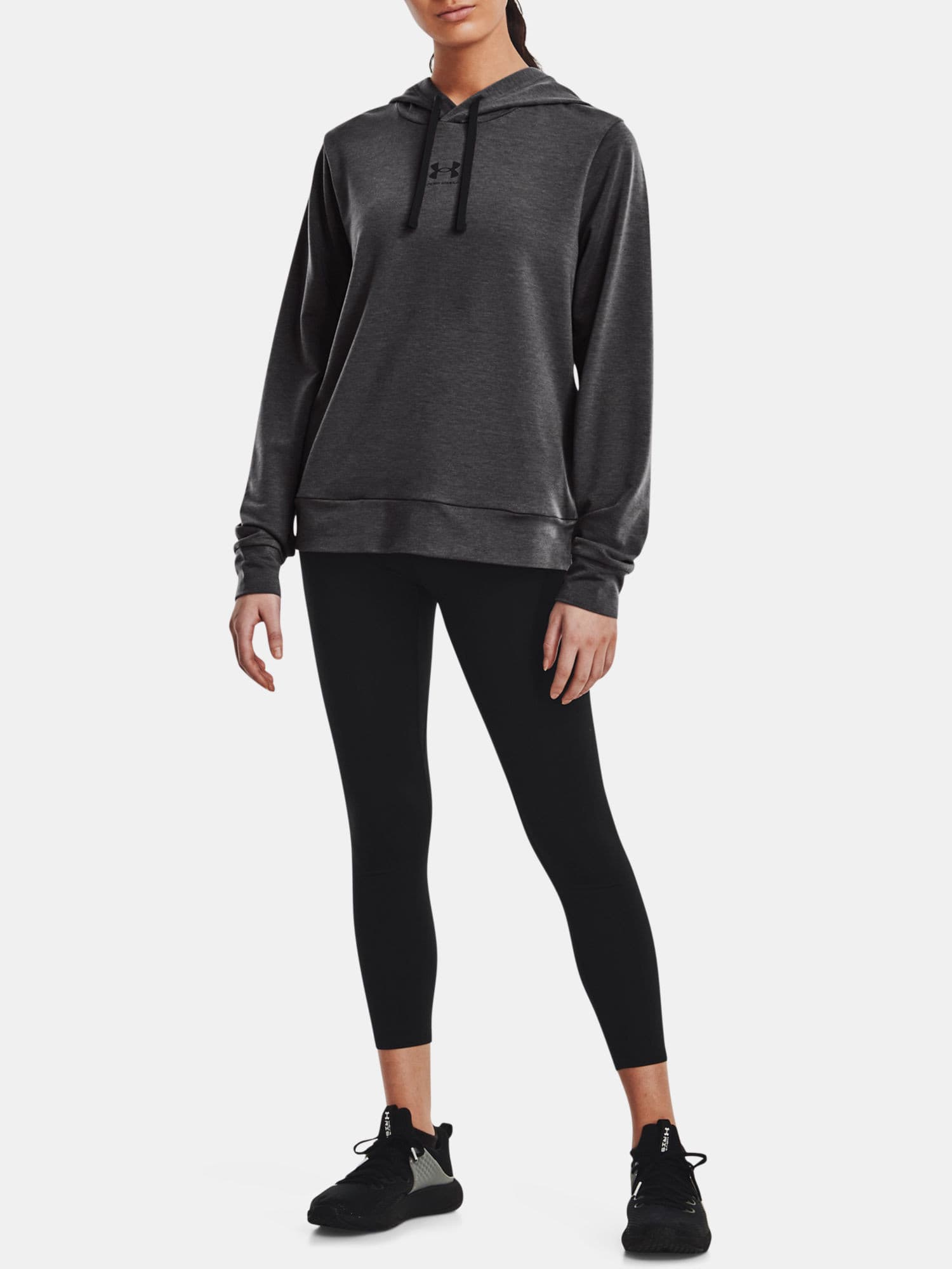 Under Armour Rival Terry Hoodie Dámská mikina US L 1369855-010 - náhled 3