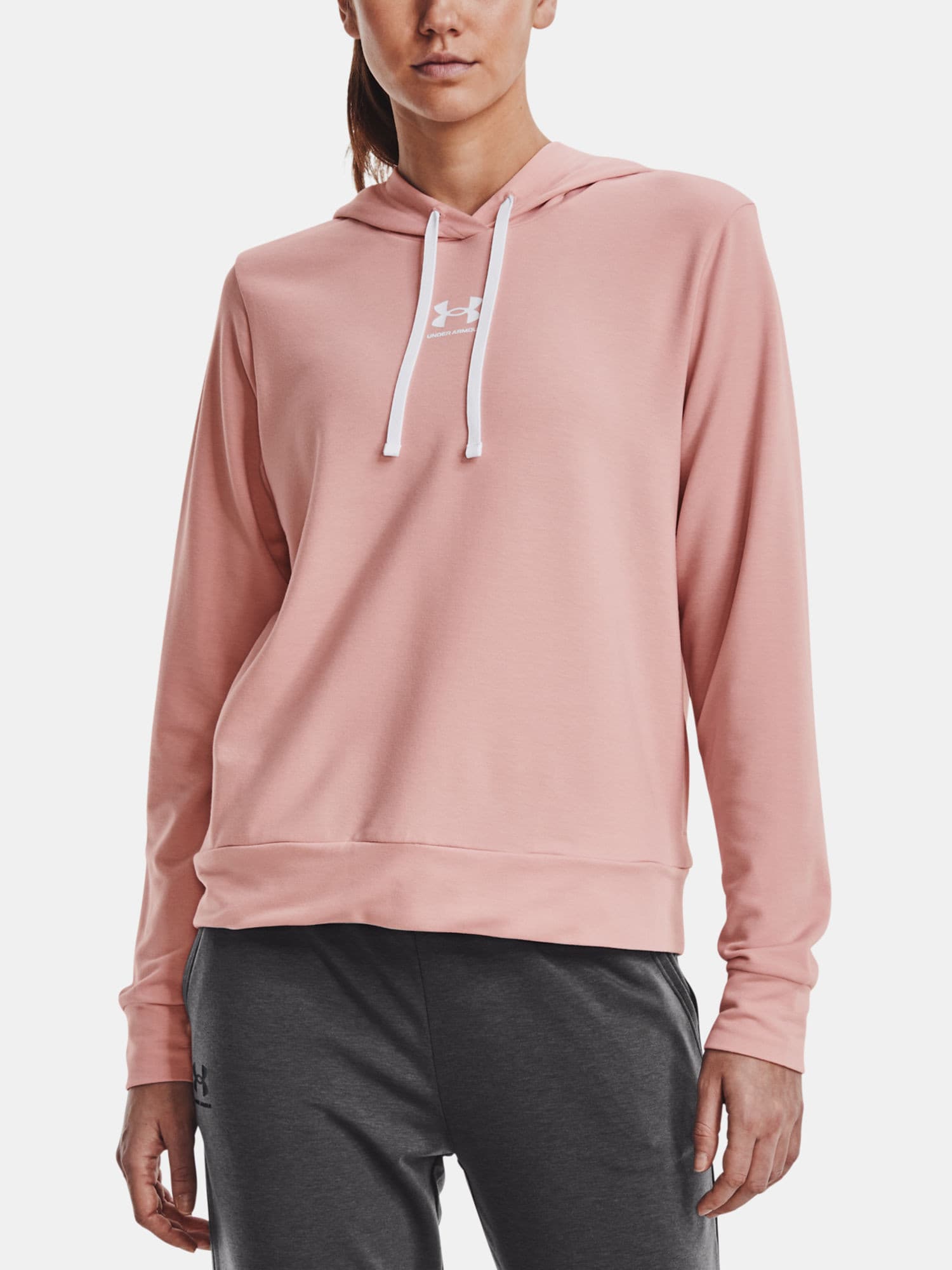 Under Armour Rival Terry Hoodie Dámská mikina US L 1369855-676 - náhled 1
