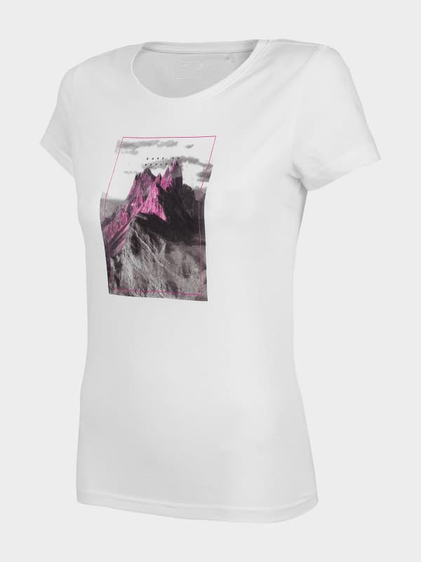 4F H4L22-TSD060 OFF WHITE Dámské tričko US S H4L22-TSD060 OFF WHITE - náhled 1