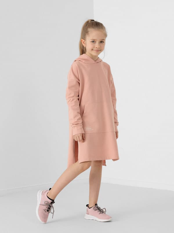 4F HJL22-JSUDD001 SALMON CORAL Dětské šaty EU 122 HJL22-JSUDD001 SALMON CORAL - náhled 4