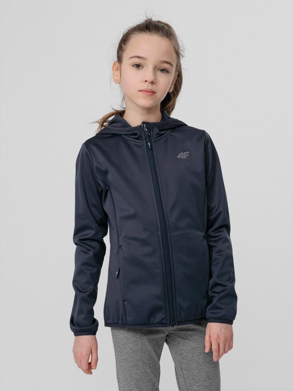 4F HJL22-JSFD001 NAVY Dětská softshellová bunda EU 122 HJL22-JSFD001 NAVY - náhled 3