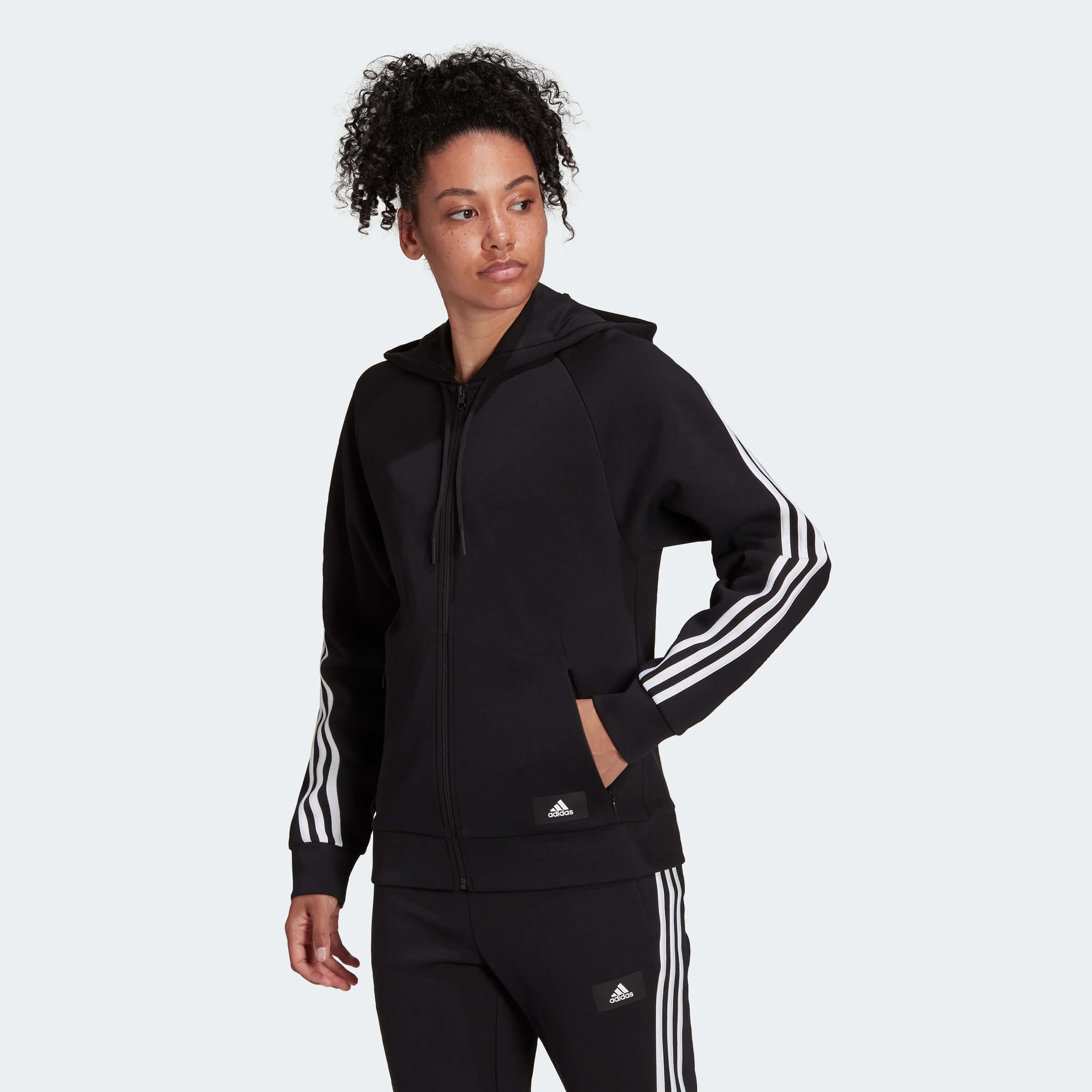 adidas Performance W FI 3S FZ REG Dámská mikina US L H57287 - náhled 2
