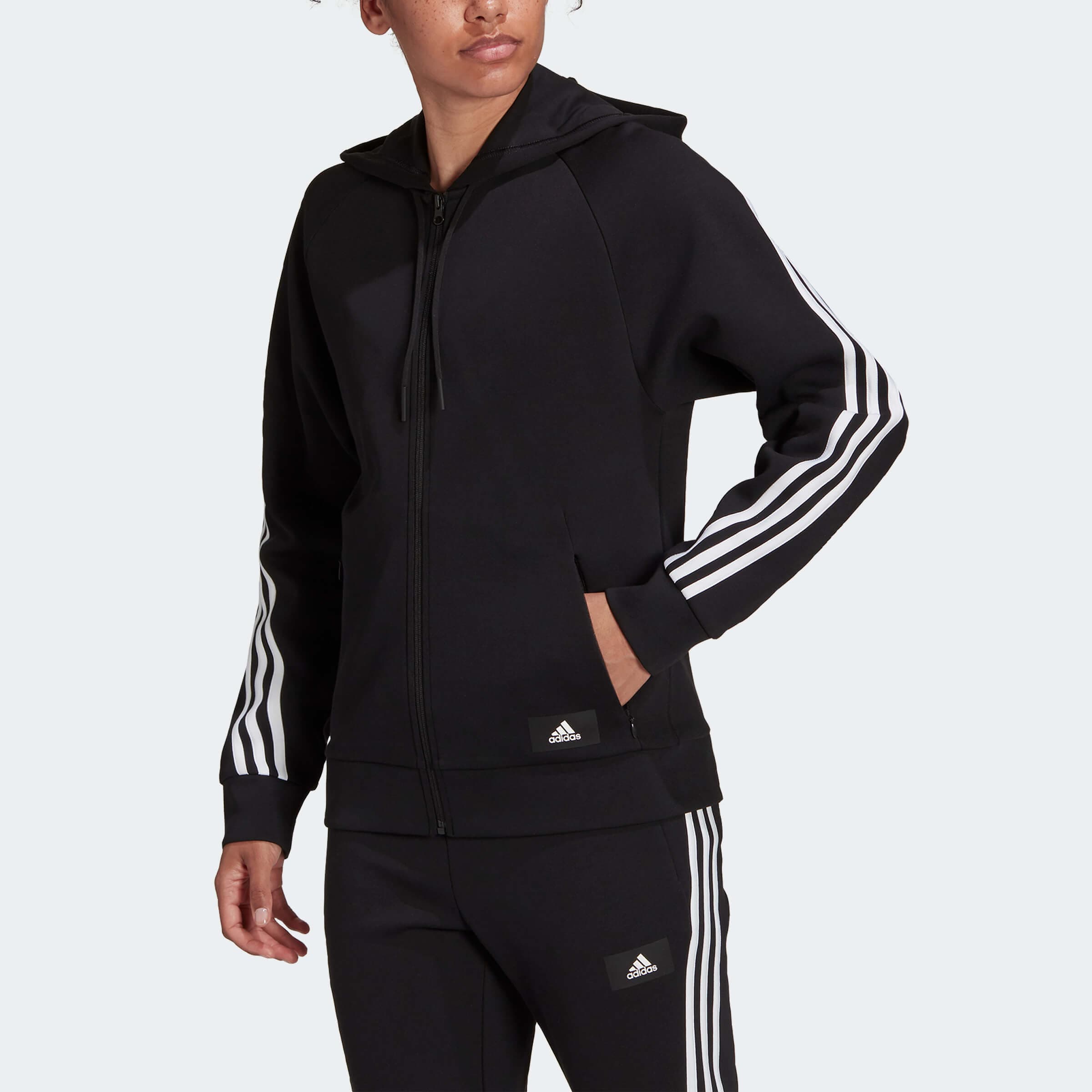 adidas Performance W FI 3S FZ REG Dámská mikina US L H57287 - náhled 3