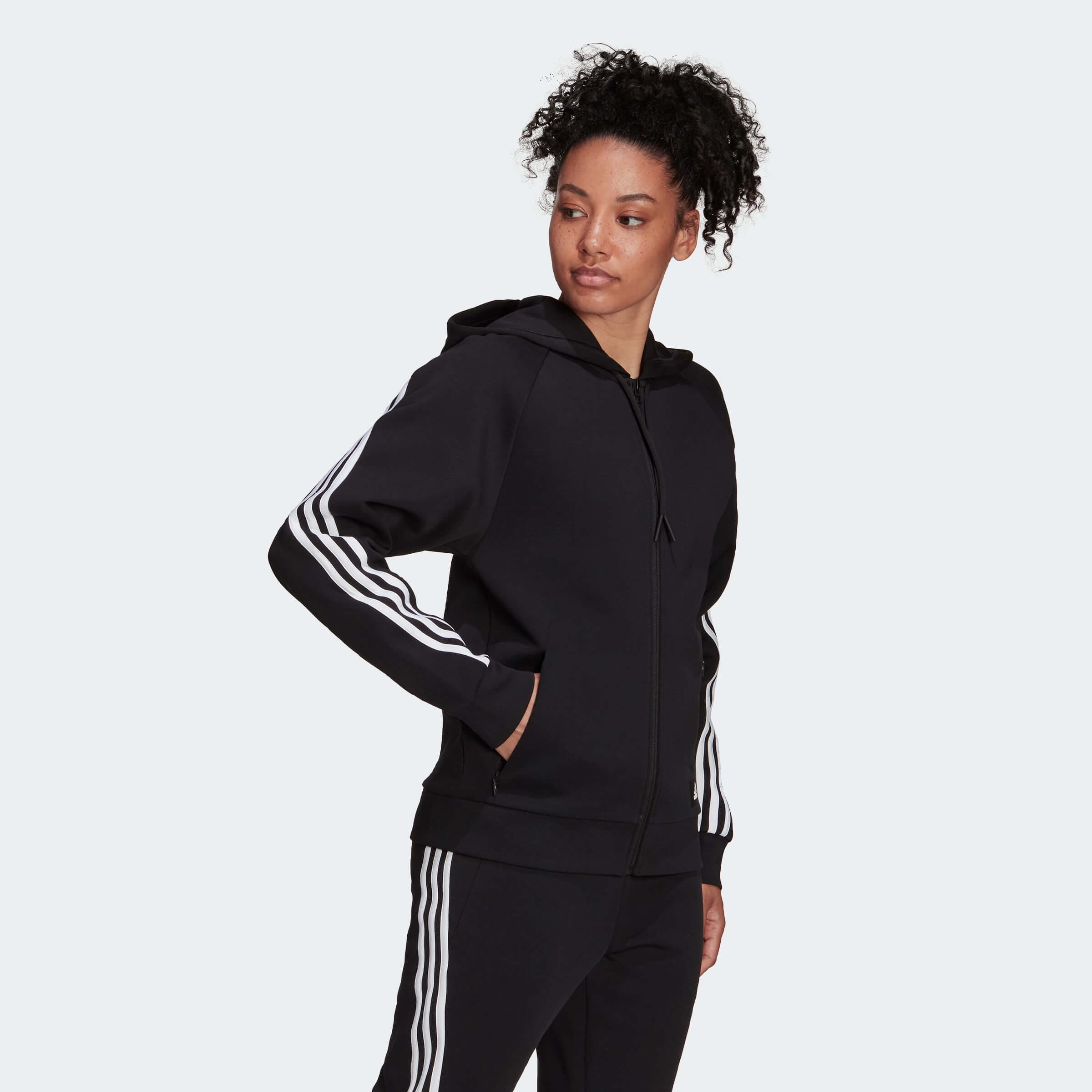 adidas Performance W FI 3S FZ REG Dámská mikina US L H57287 - náhled 5