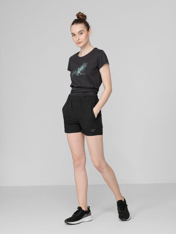 4F H4L22-SKDTR061 DEEP BLACK Dámské kraťasy US L H4L22-SKDTR061 DEEP BLACK - náhled 3