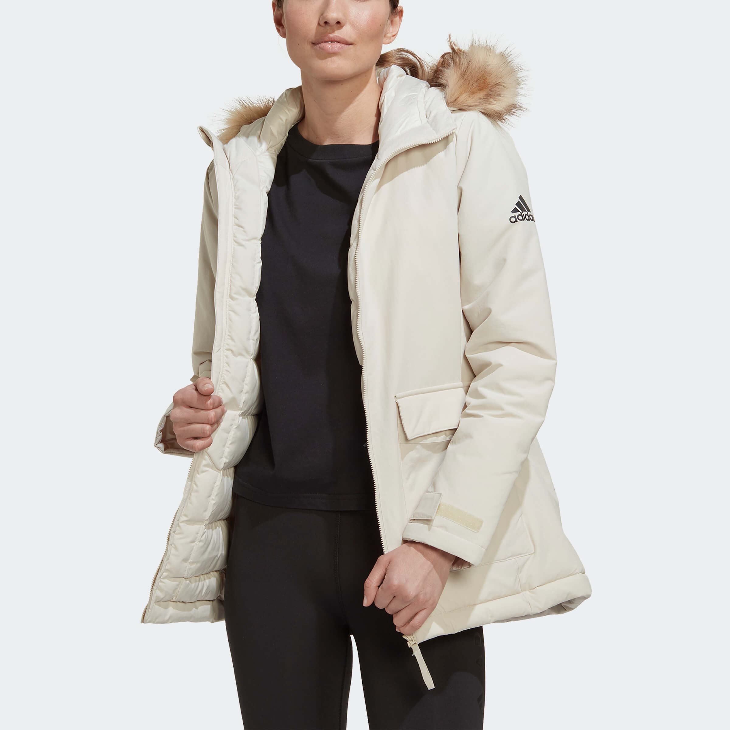 adidas Performance W HOODED PARKA Dámská bunda US XS HG8716 - náhled 3
