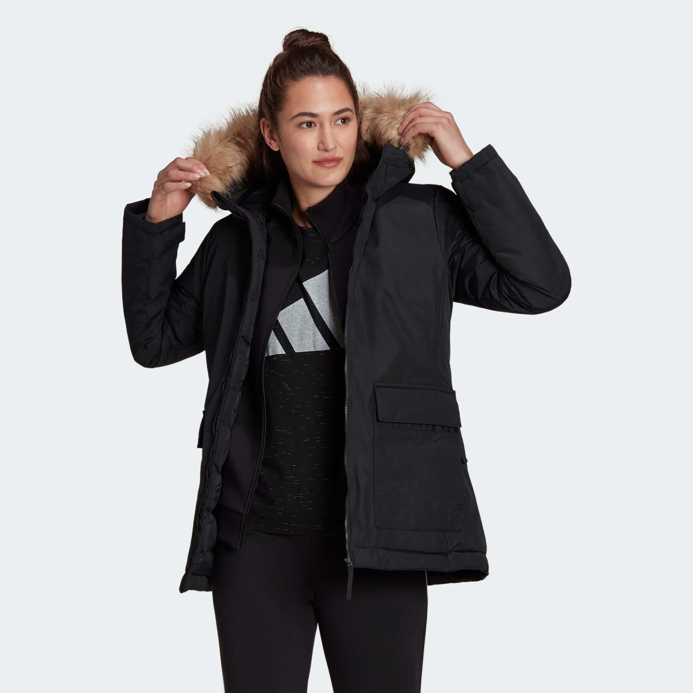 adidas Performance W HOODED PARKA Dámská bunda US L GT1707 - náhled 2