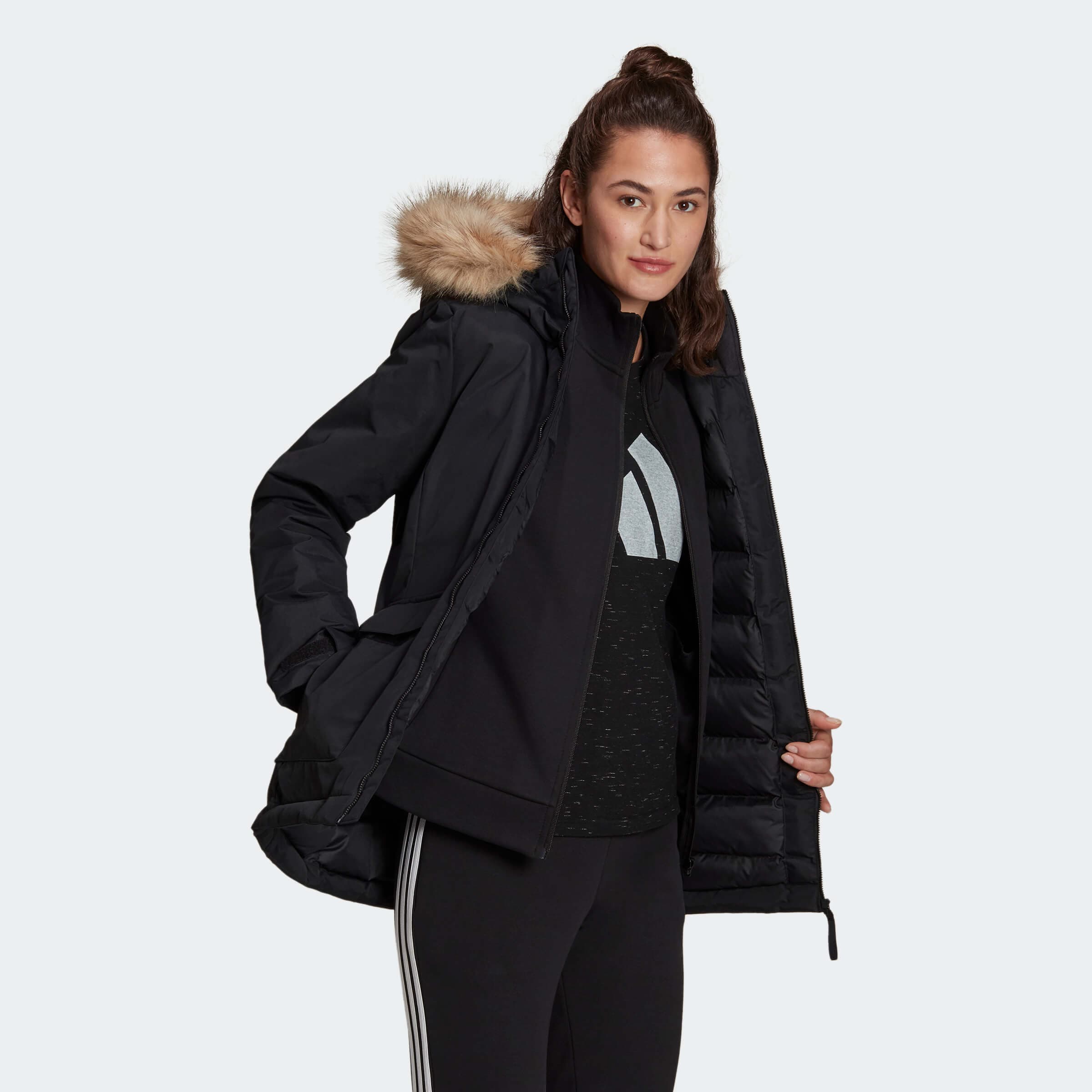 adidas Performance W HOODED PARKA Dámská bunda US L GT1707 - náhled 4