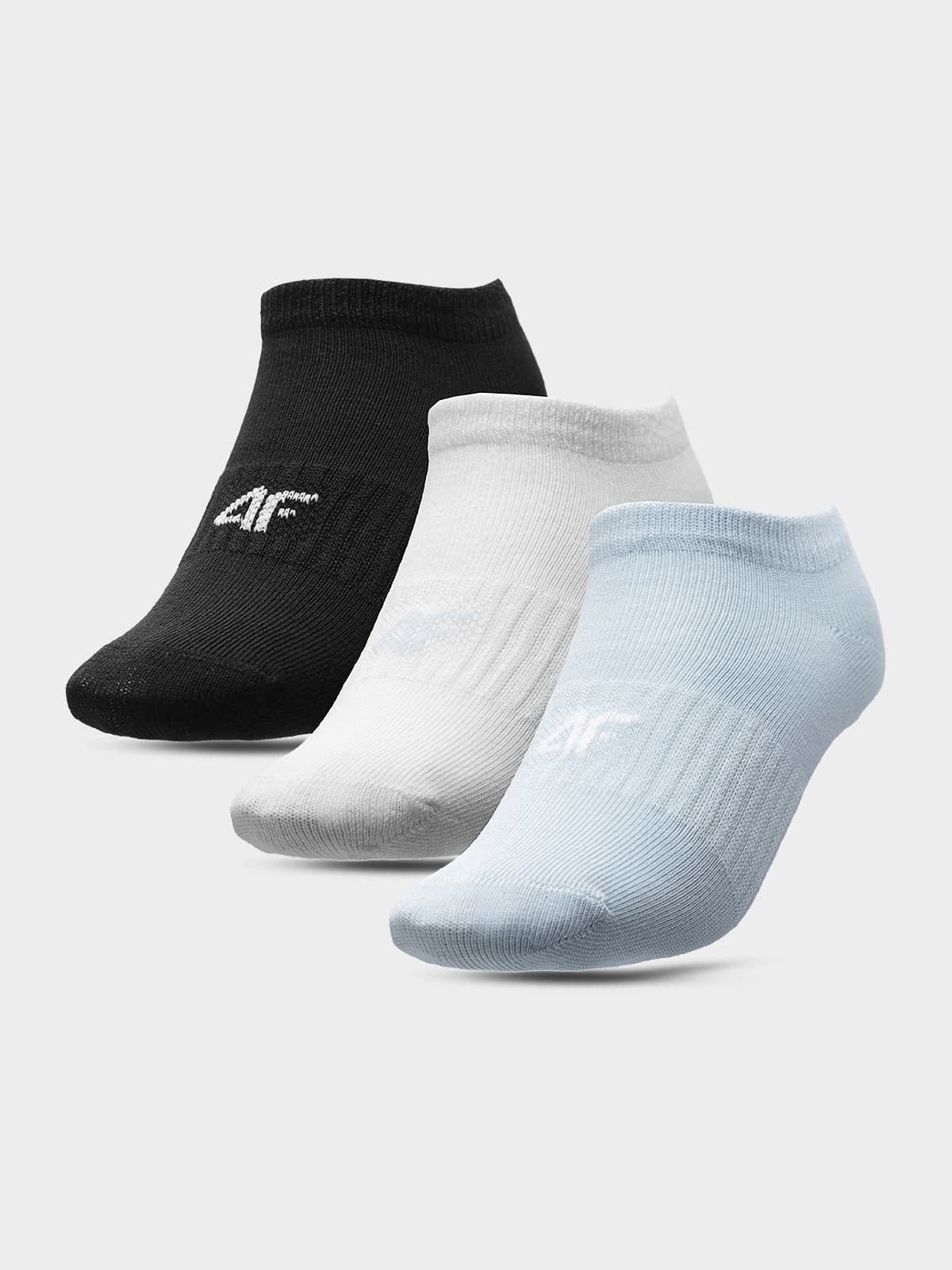 4F HJL22-JSOD001 LIGHT BLUE+WHITE+DEEP BLACK Ponožky EU
