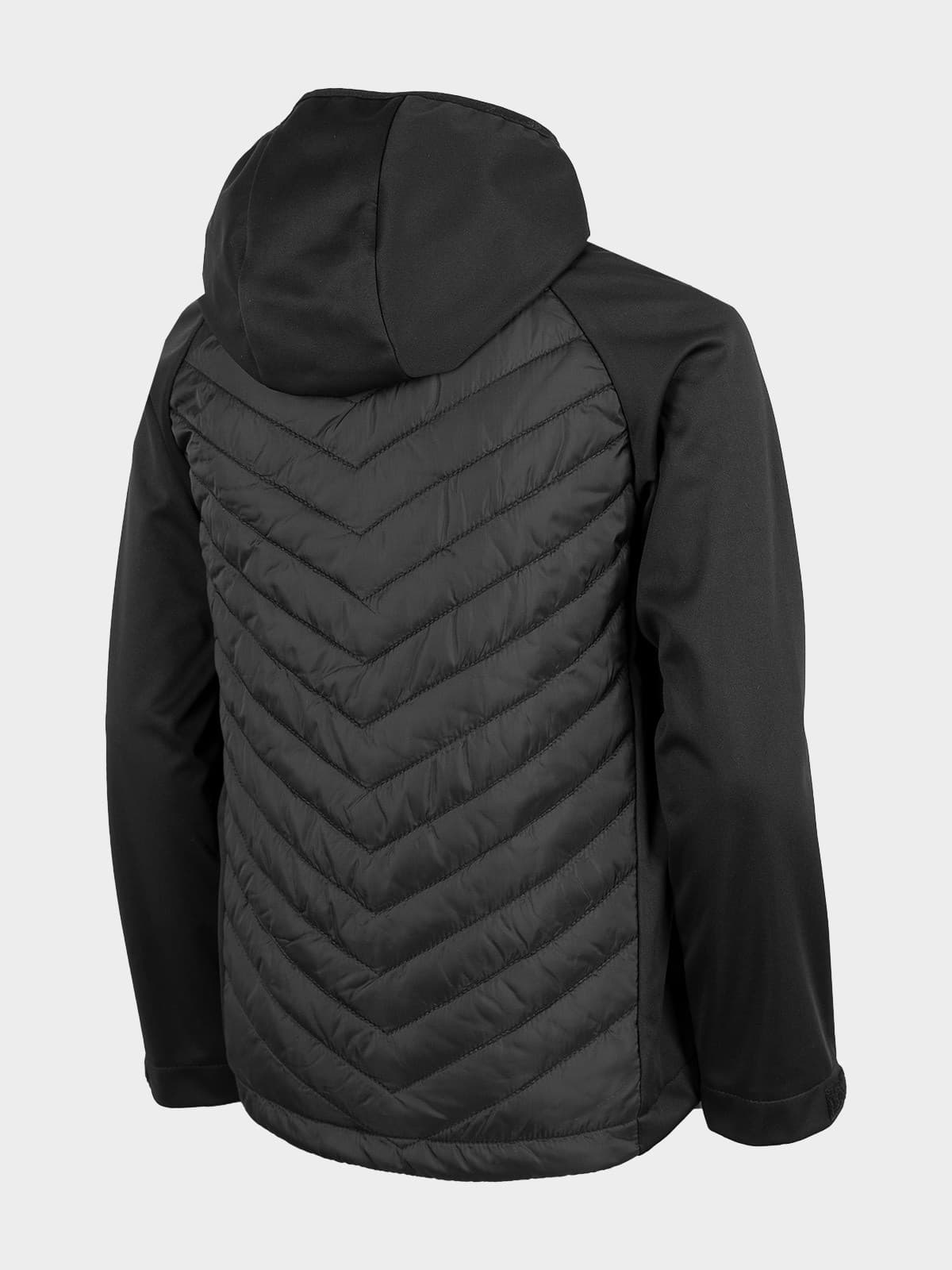 4F HJZ22-JSFM002 DEEP BLACK Dětská softshellová bunda EU 122 HJZ22-JSFM002 DEEP BLACK - náhled 2