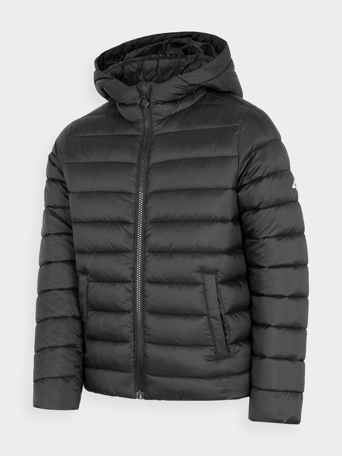 4F HJZ22-JKUDP001 DEEP BLACK Dětská zimní bunda EU 122 HJZ22-JKUDP001 DEEP BLACK - náhled 1