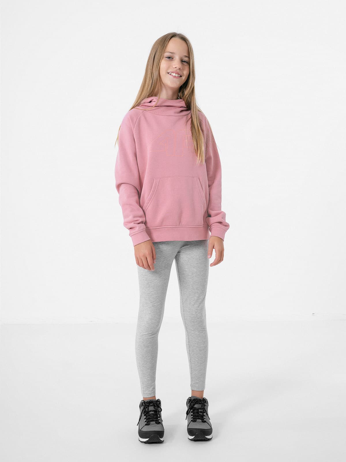 4F HJZ22-JBLD002 LIGHT PINK Dětská mikina EU 122 HJZ22-JBLD002 LIGHT PINK - náhled 3