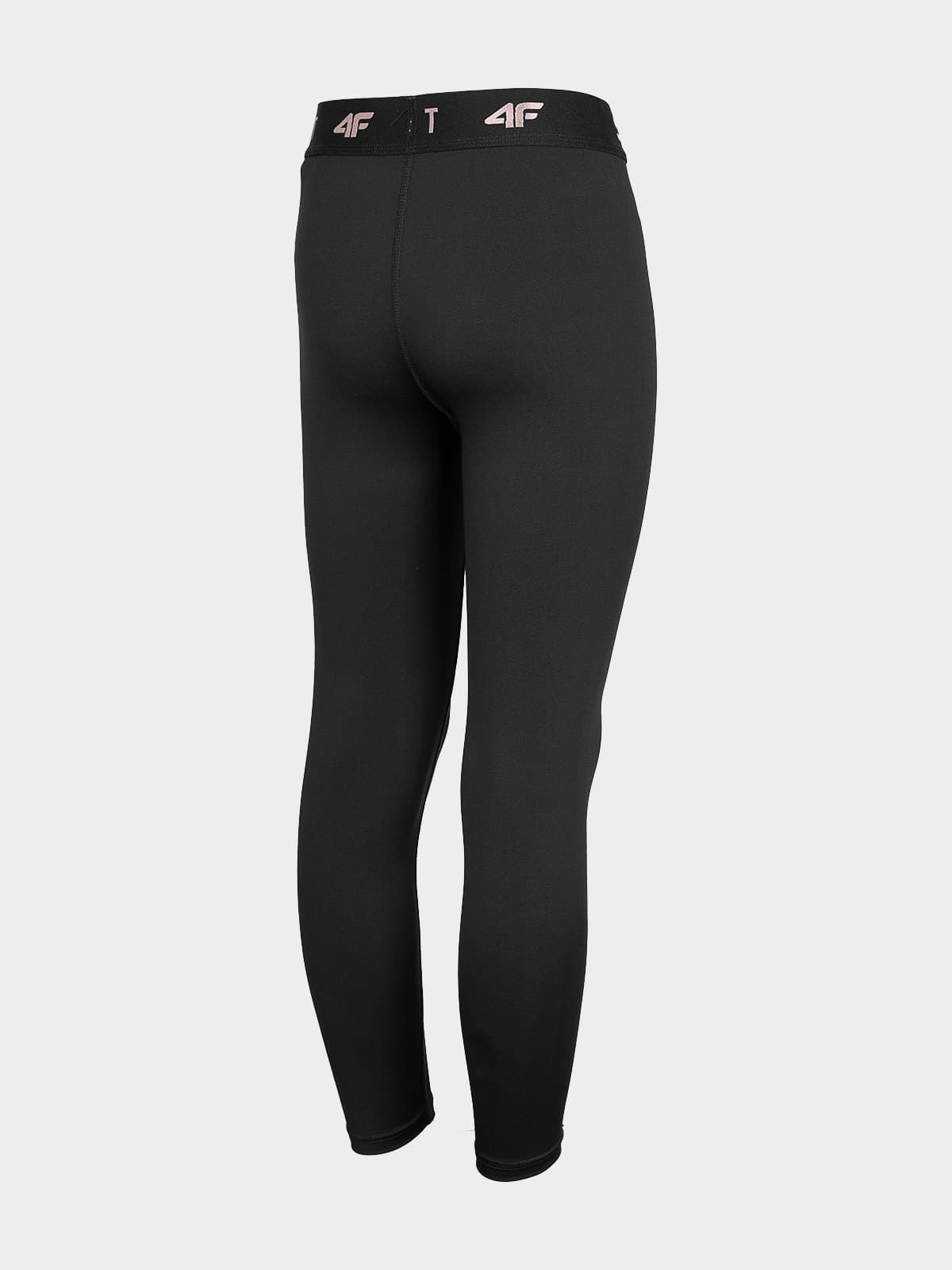 4F HJZ22-JSPDF002 DEEP BLACK Dětské funkční legíny EU 122/128 HJZ22-JSPDF002 DEEP BLACK - náhled 2