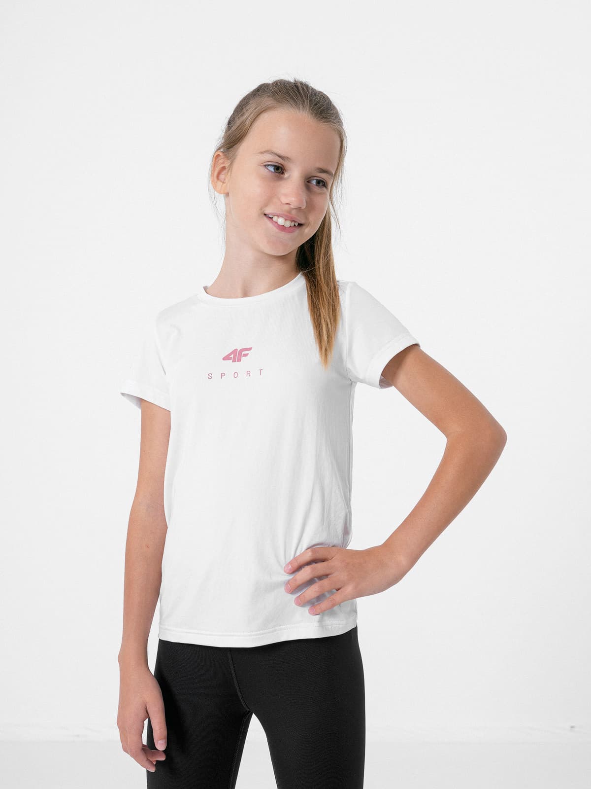 4F HJZ22-JTSDF001 WHITE Dětské tričko EU 134/140 HJZ22-JTSDF001 WHITE - náhled 4