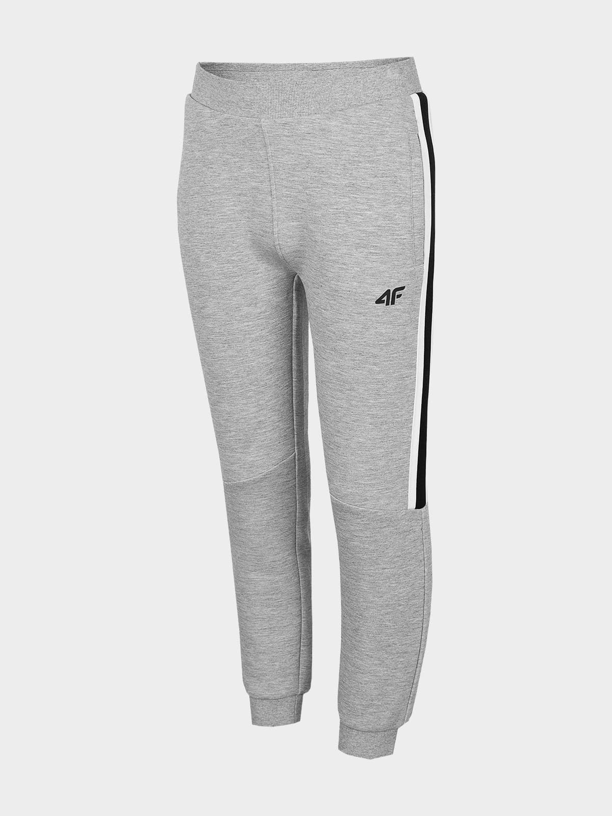 4F HJZ22-JSPMD003 COLD LIGHT GREY MELANGE Dětské tepláky EU 122 HJZ22-JSPMD003 COLD LIG GREY M - náhled 1