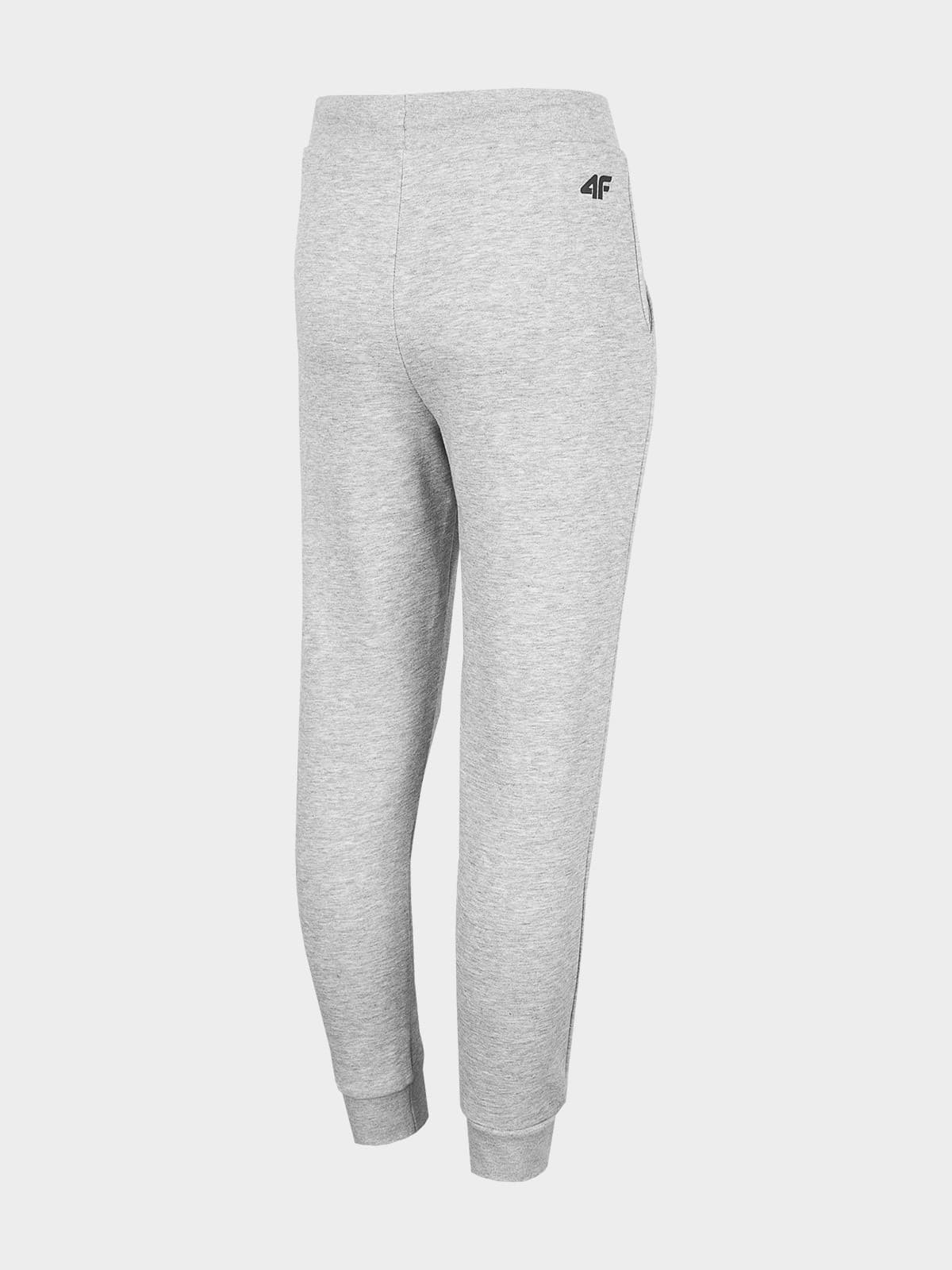 4F HJZ22-JSPMD001 COLD LIGHT GREY MELANGE Dětské tepláky EU 122 HJZ22-JSPMD001 COLD LI GREY M - náhled 2