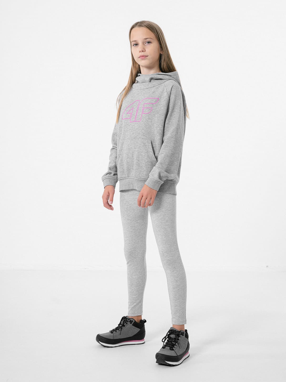 4F HJZ22-JLEG001 COLD LIGHT GREY MELANGE Dětské legíny EU 122 HJZ22-JLEG001 COLD LI GREY M - náhled 4