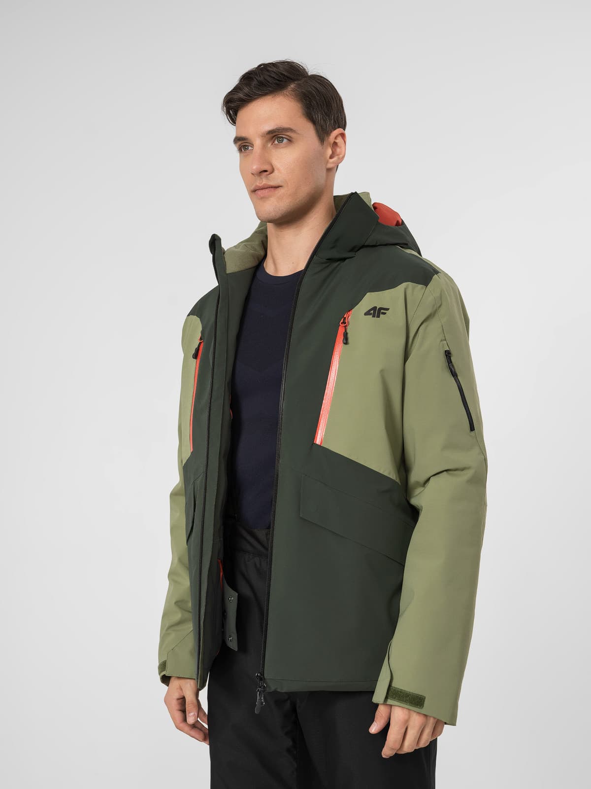 4F H4Z22-KUMN008 DARK GREEN Pánská lyžařská bunda US M H4Z22-KUMN008 DARK GREEN - náhled 4