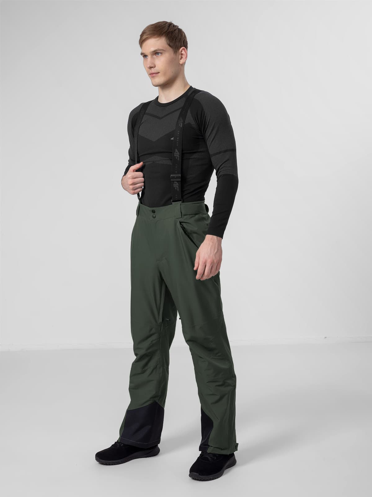 4F H4Z22-SPMN003 DARK GREEN Pánské lyžařské kalhoty US M H4Z22-SPMN003 DARK GREEN - náhled 3