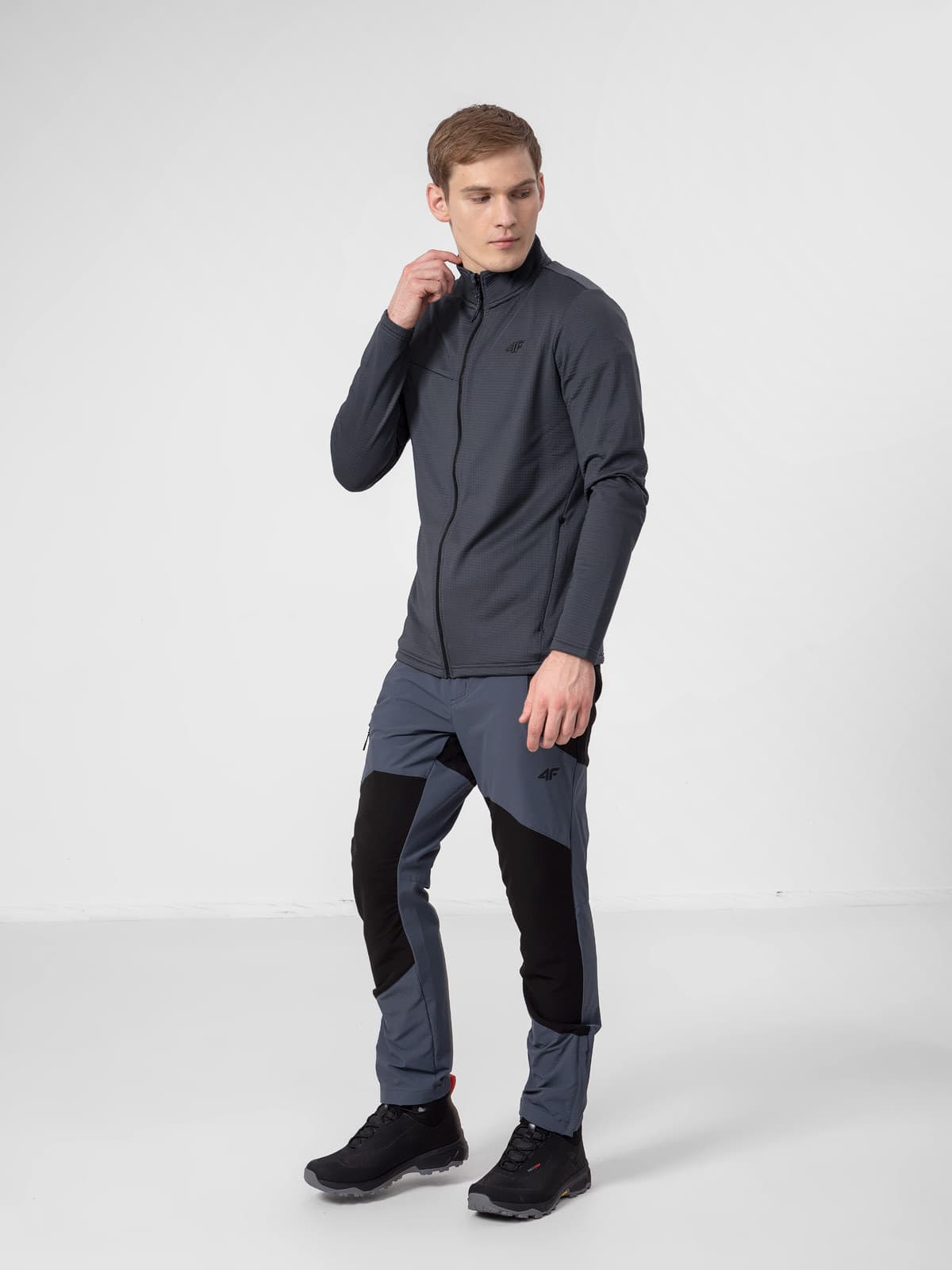 4F H4Z22-PLM013 ANTHRACITE Pánská mikina US 3XL H4Z22-PLM013 ANTHRACITE - náhled 4