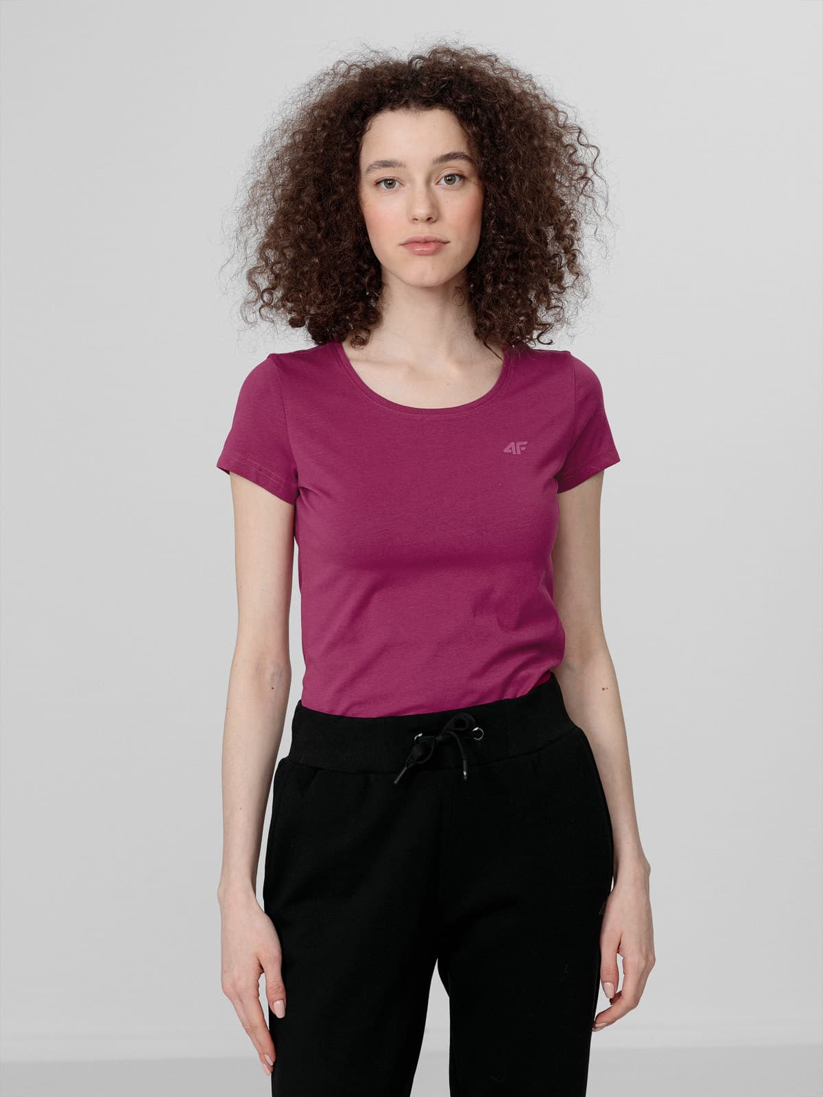 4F H4Z22-TSD350 DARK PINK Dámské tričko US M H4Z22-TSD350 DARK PINK - náhled 3