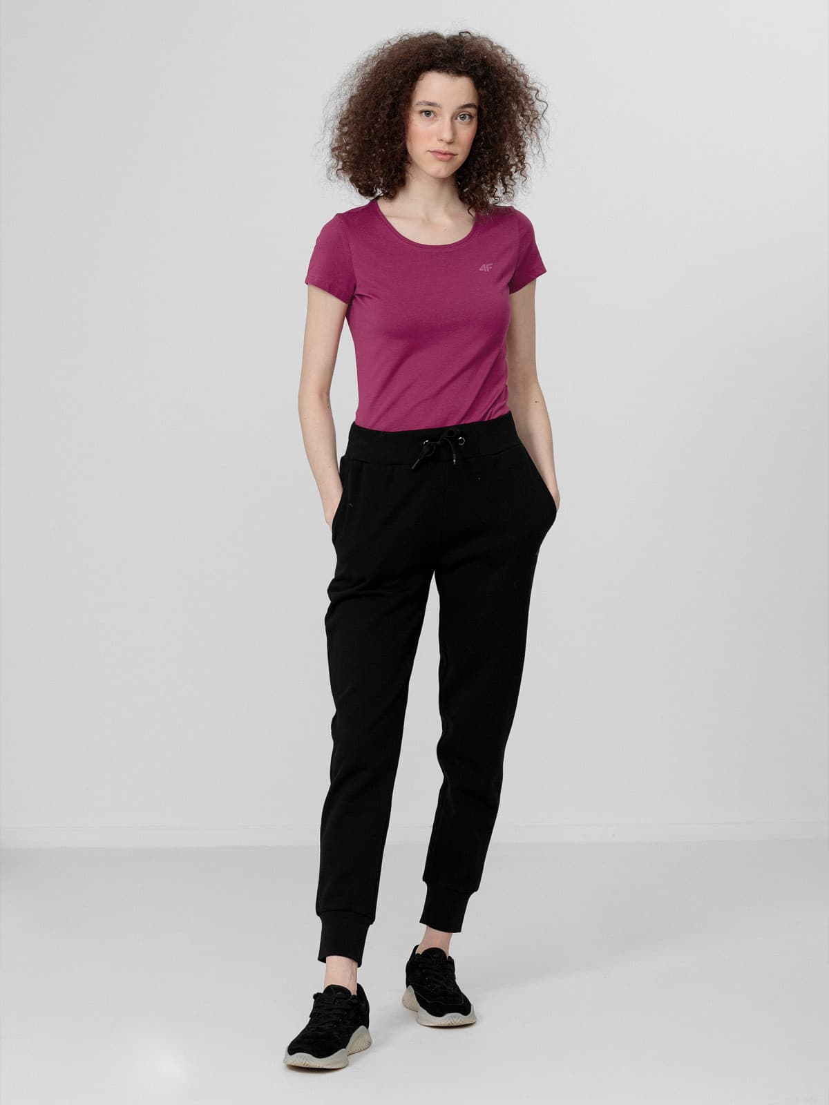 4F H4Z22-TSD350 DARK PINK Dámské tričko US M H4Z22-TSD350 DARK PINK - náhled 4