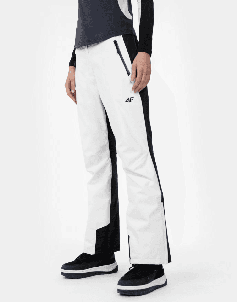 4F H4Z22-SPDN006 WHITE Dámské lyžařské kalhoty US L H4Z22-SPDN006 WHITE - náhled 3