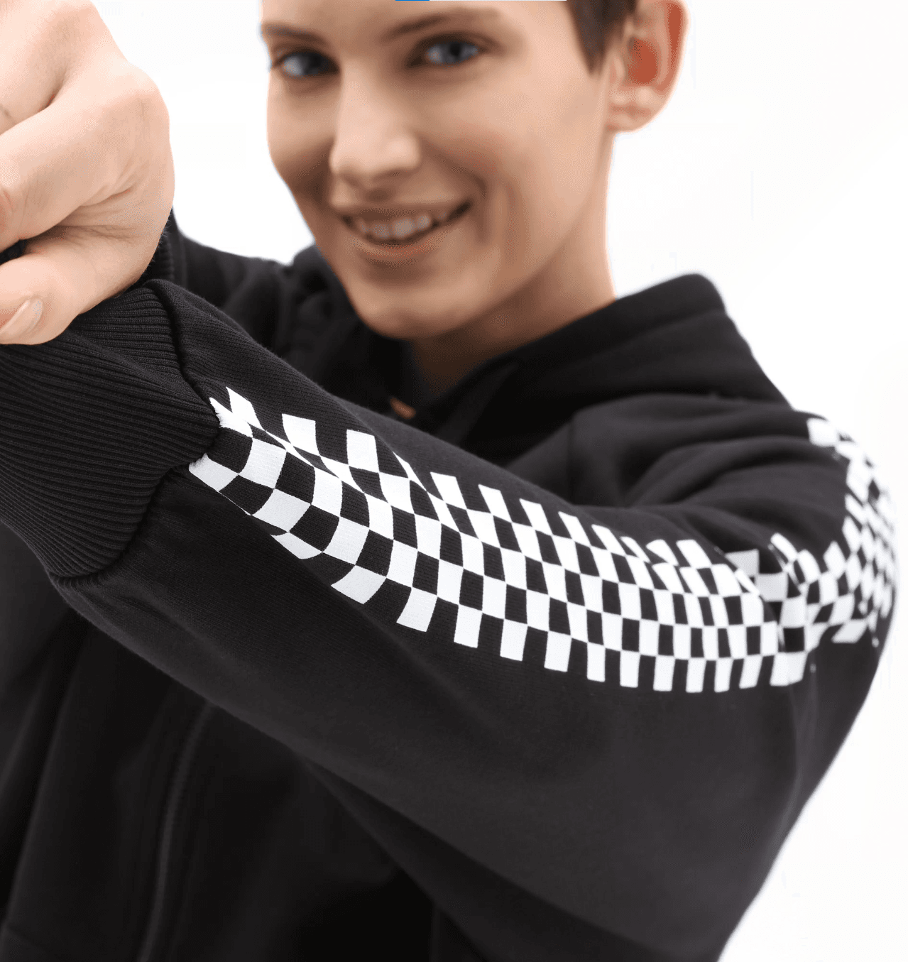 Vans FUNNIEST TIMES LS ZIP HOODIE Dámská mikina US L VN0A7RN6BLK1 - náhled 5