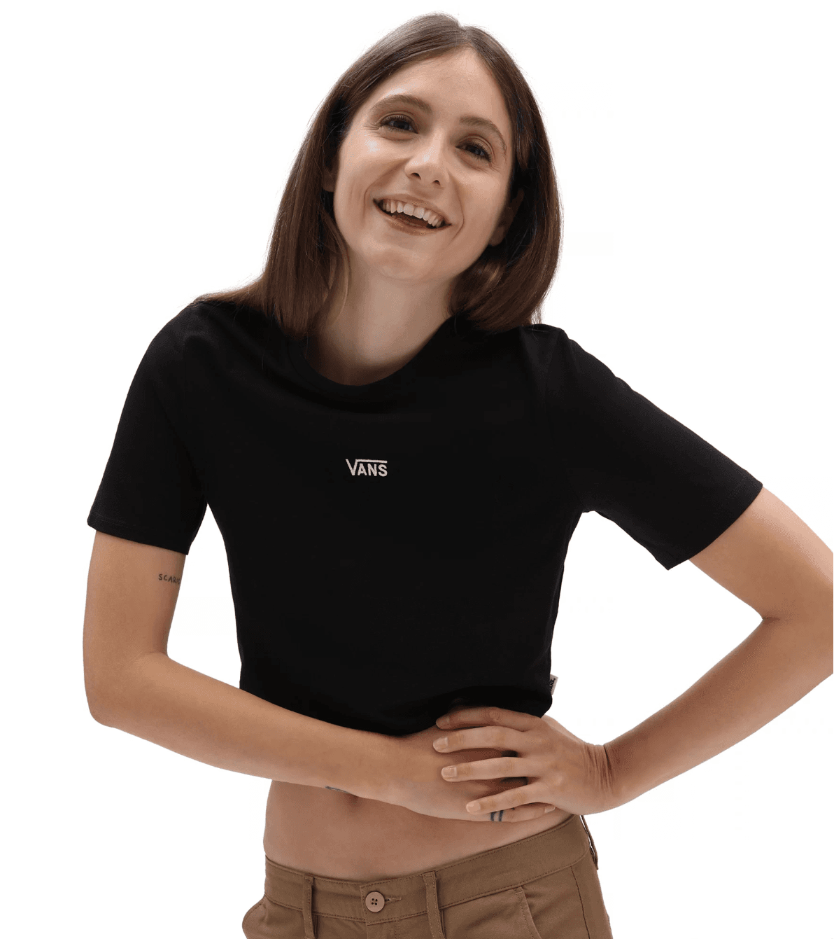 Vans WM FLYING V CROP CREW SPORT Dámské tričko US L VN0A54QUBLK1 - náhled 2