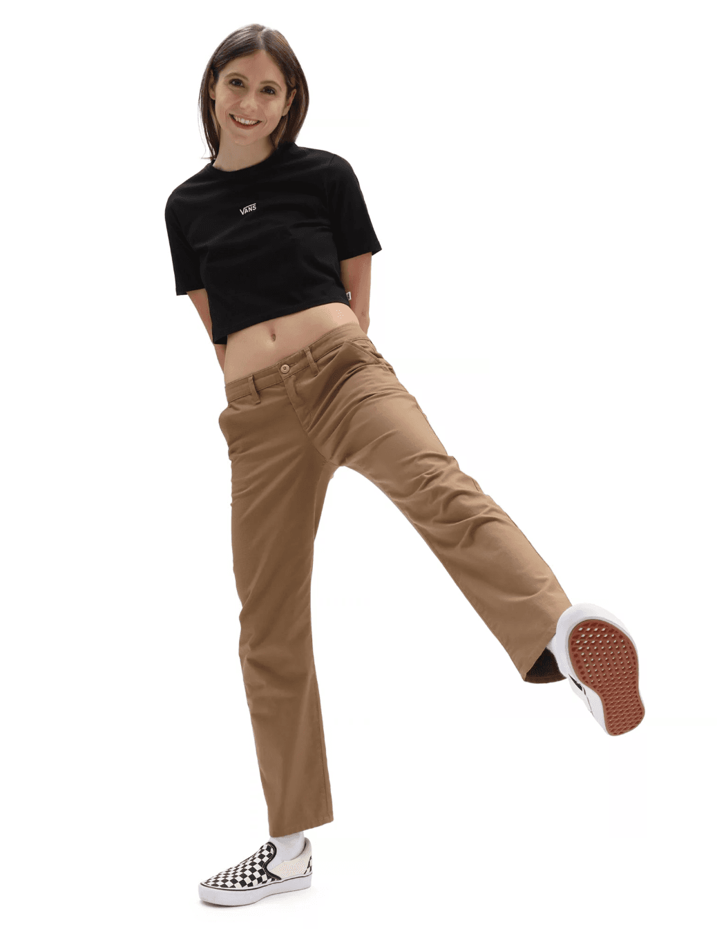 Vans WM FLYING V CROP CREW SPORT Dámské tričko US L VN0A54QUBLK1 - náhled 4