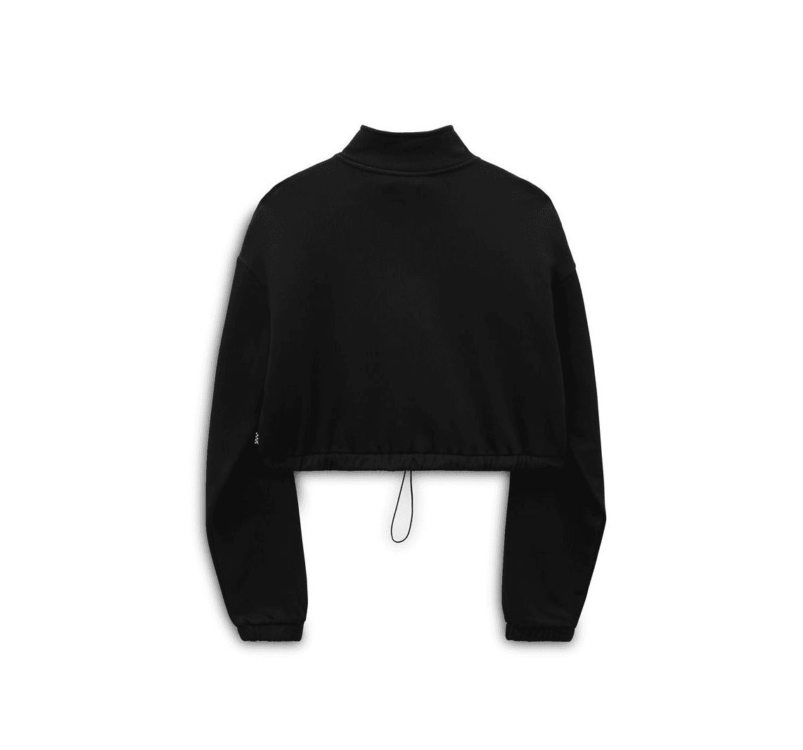 Vans WM LEFT CHEST HALF ZIP FLEECE Dámská mikina US L VN0A4R97BLK1 - náhled 2