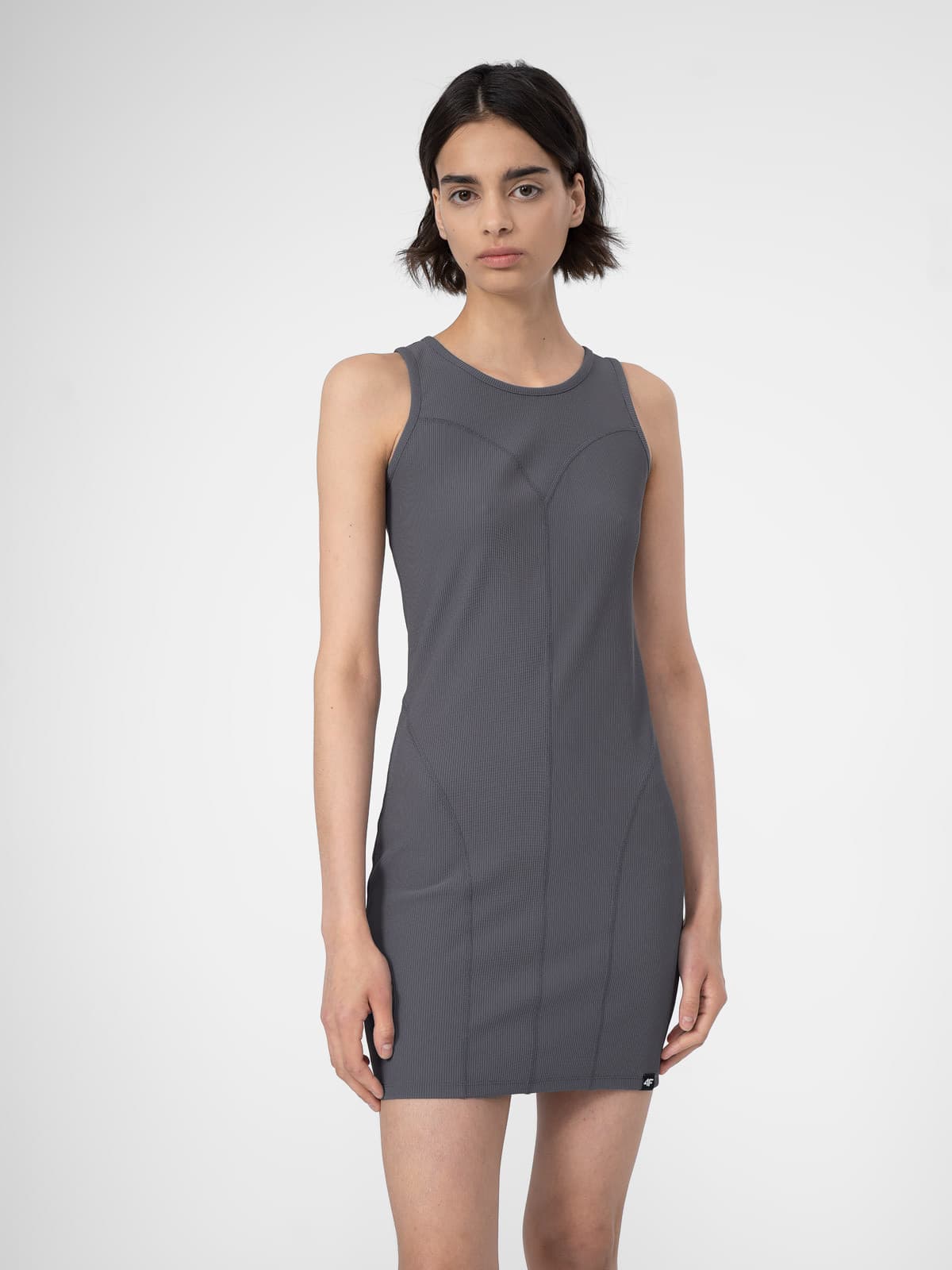4F 4FSS23TDREF020 ANTHRACITE Dámské šaty US L 4FSS23TDREF020 ANTHRACITE