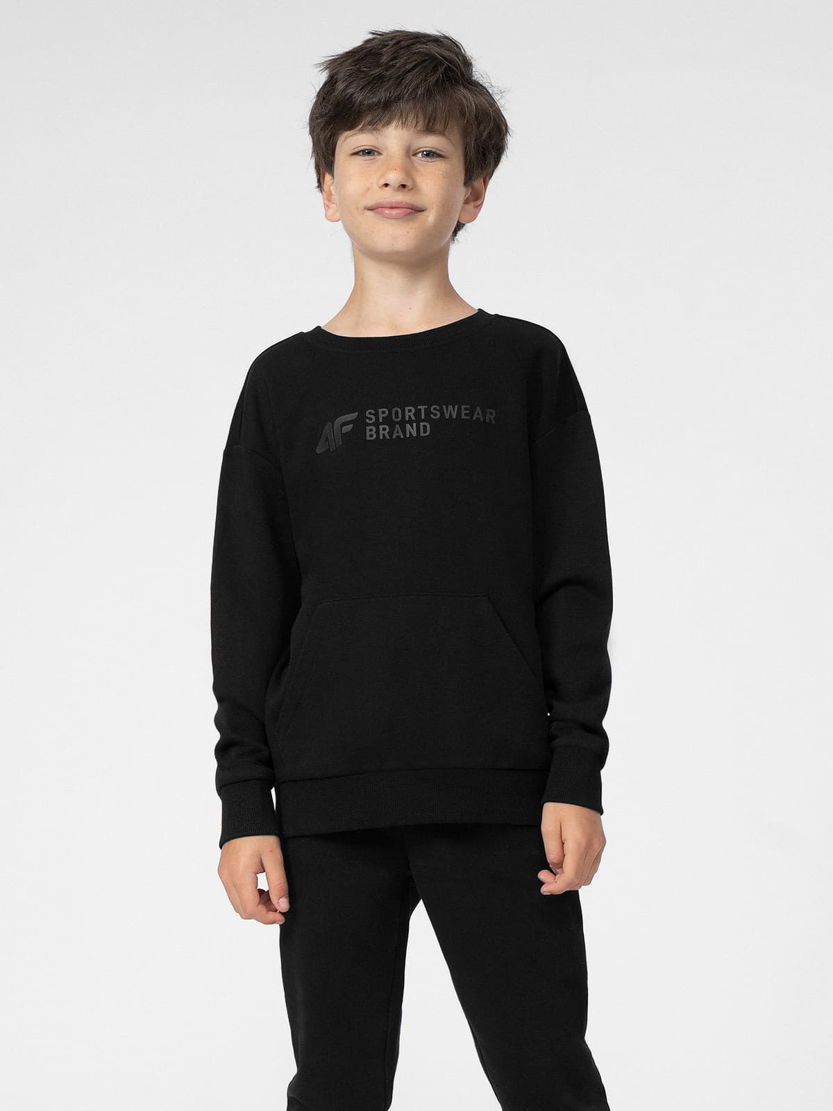 4F 4FJSS23TSWSM222 DEEP BLACK Dětská mikina EU 122 4FJSS23TSWSM222 DEEP BLACK - náhled 1