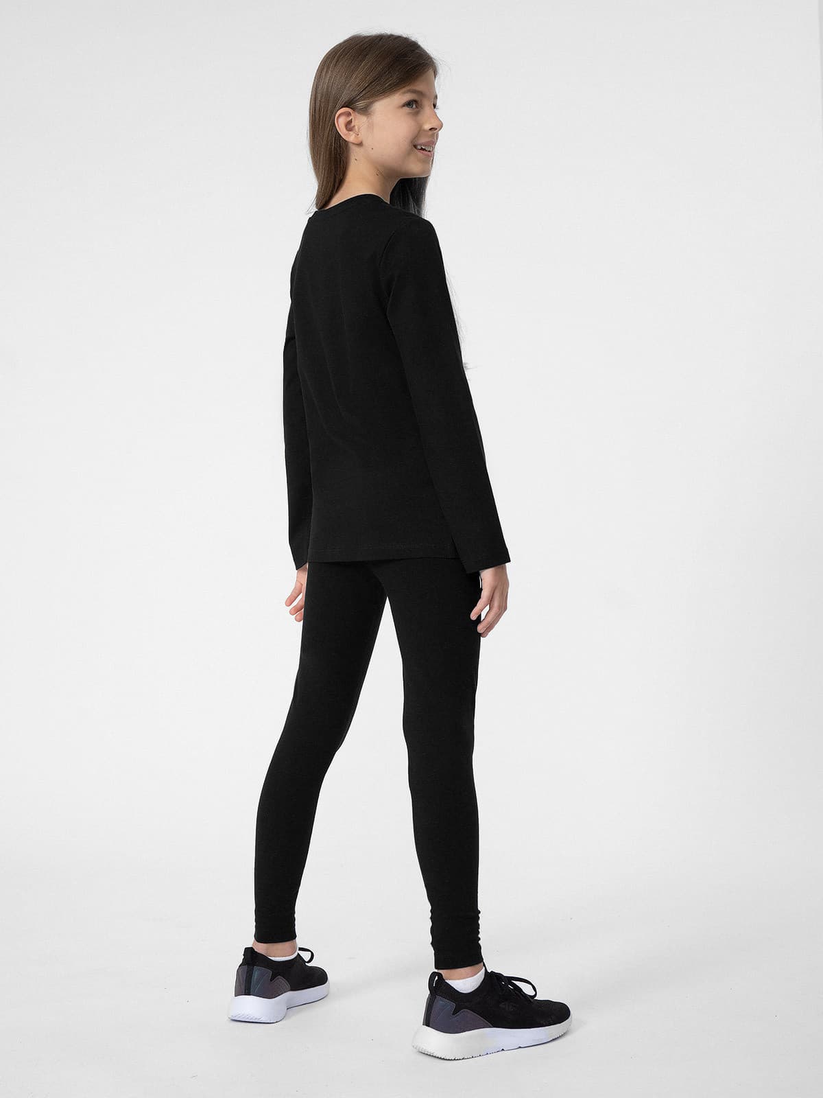 4F 4FJSS23TTIGF038 DEEP BLACK Dětské legíny EU 122 4FJSS23TTIGF038 DEEP BLACK - náhled 3