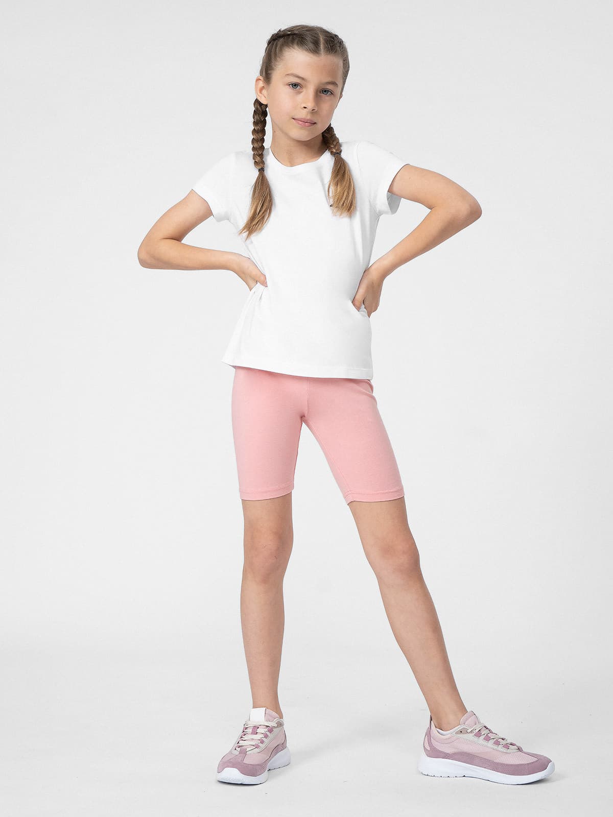4F 4FJSS23TTIGF037 PINK Dětské legínové kraťasy EU 158/164 4FJSS23TTIGF037 PINK - náhled 2